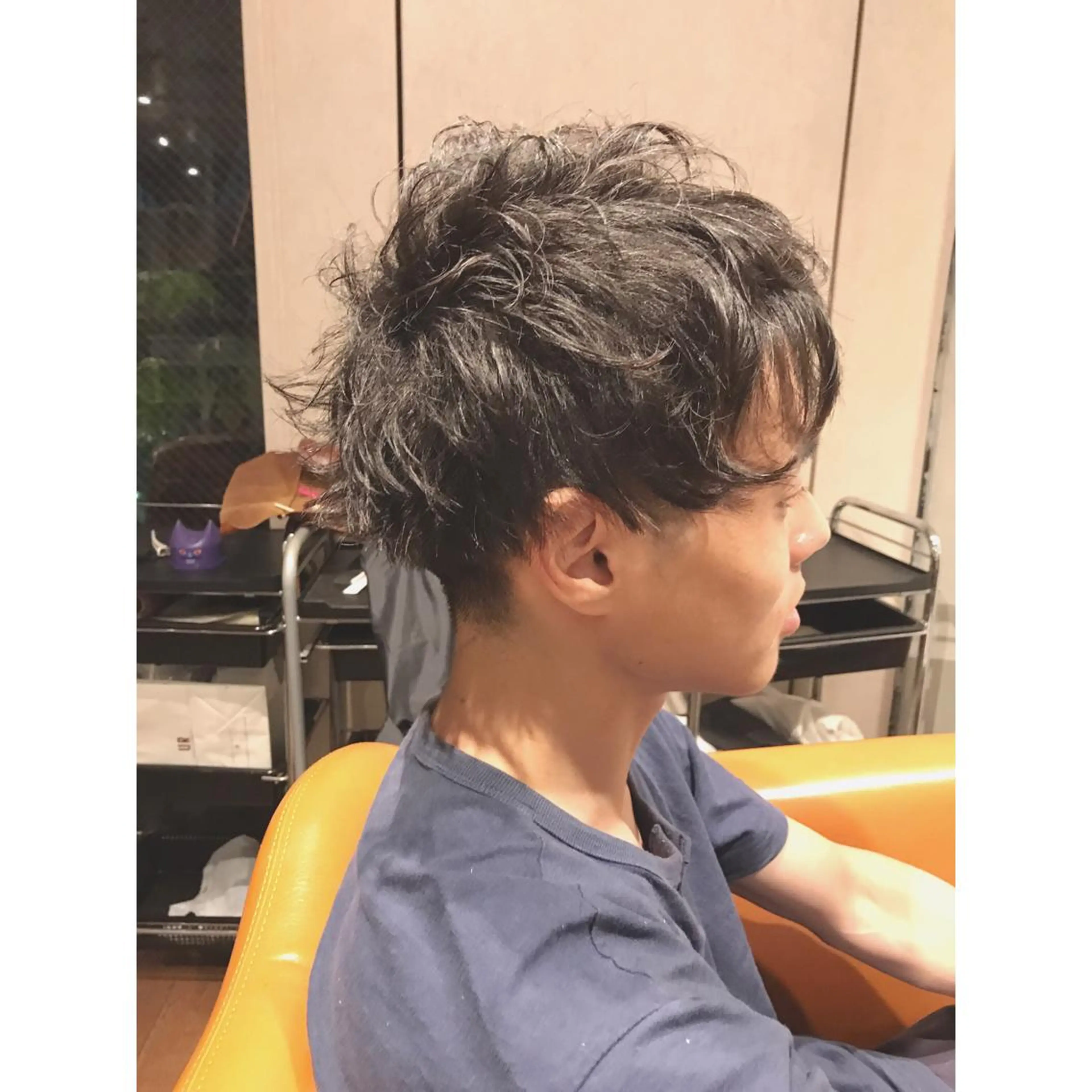 ショート パーマ メンズ メンズパーマ ツーブロック 刈り上げ マエダ　カズエ🫶 coronahairのヘアスタイル