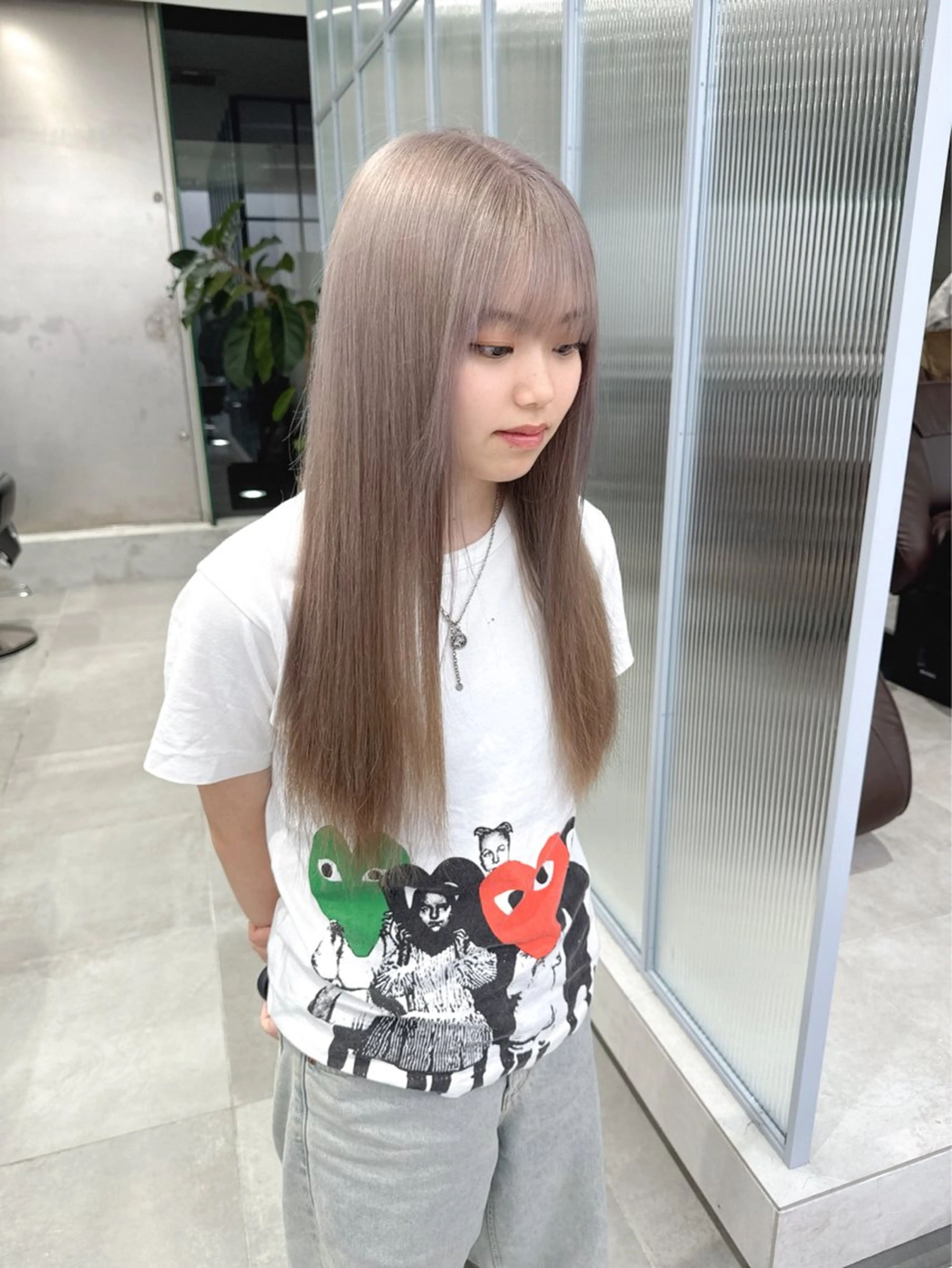 ロング カラー ヘアカラー ひかり／ベージュ ／似合わせカットのヘアスタイル