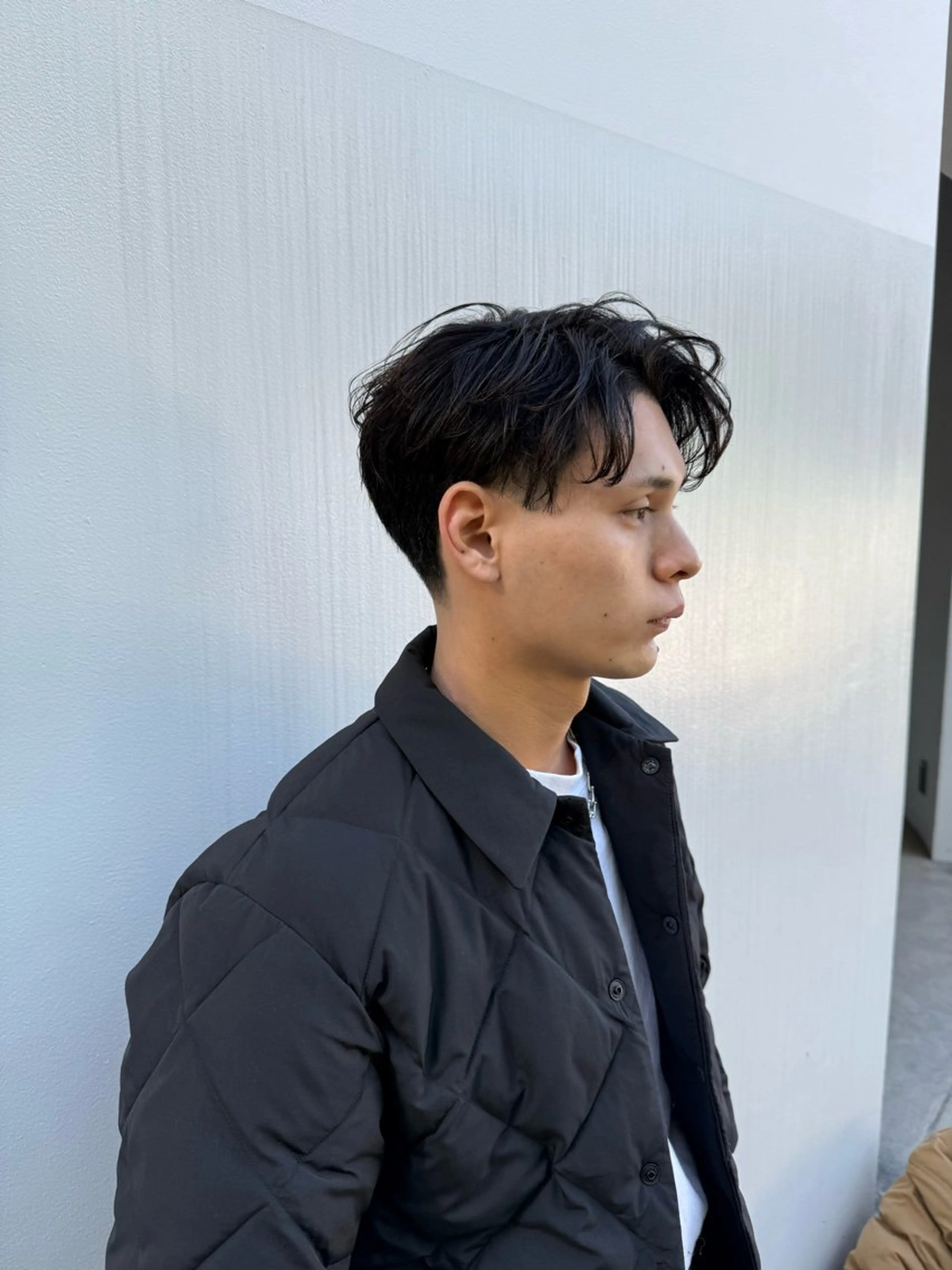 ショート パーマ メンズ ⚡メンズパーマフ ェードカットTomyのヘアスタイル