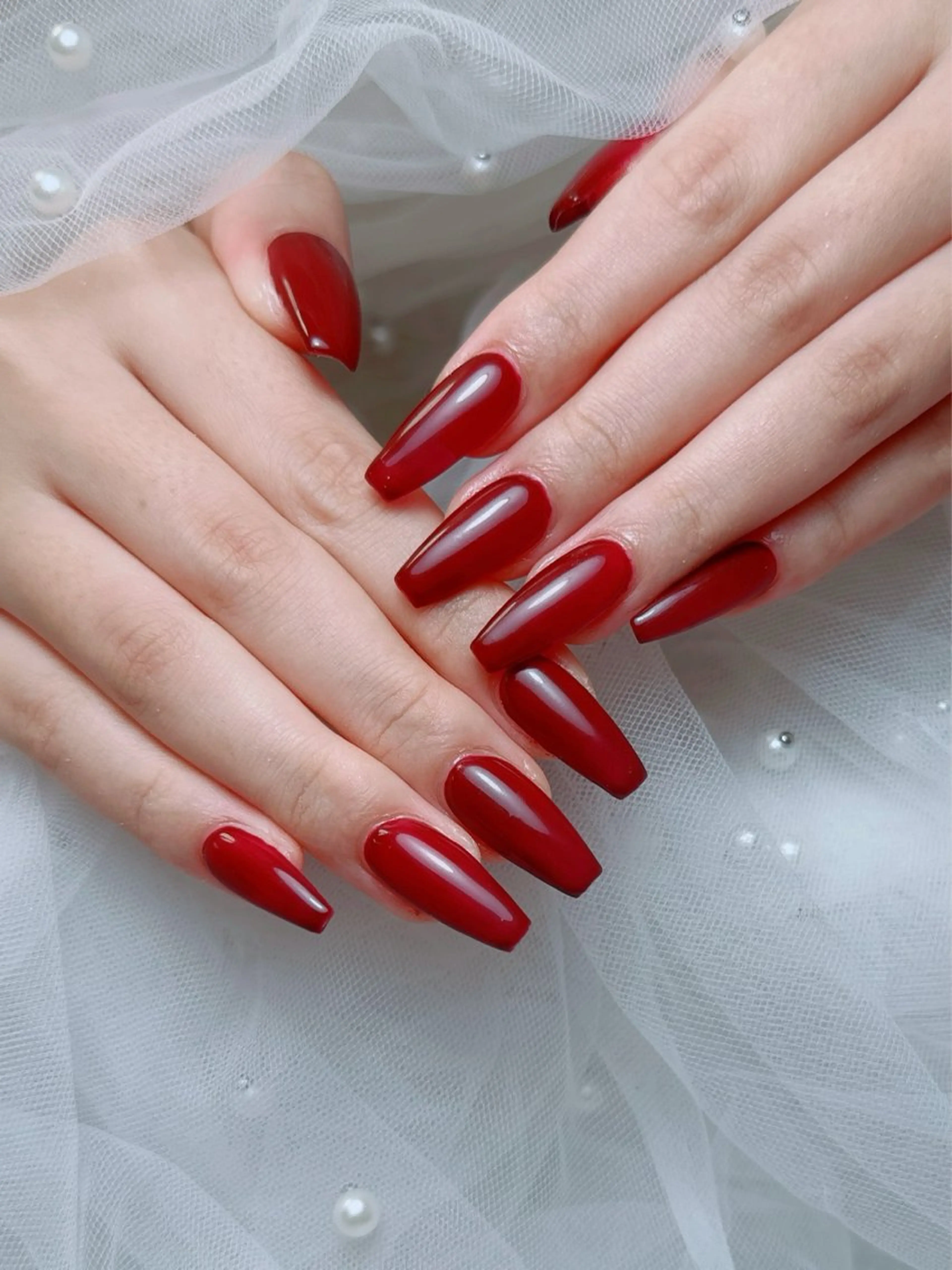 🌟🌟🌟チップスカルプ長さだし込み　ワンカラーorラメグラデーションの写真