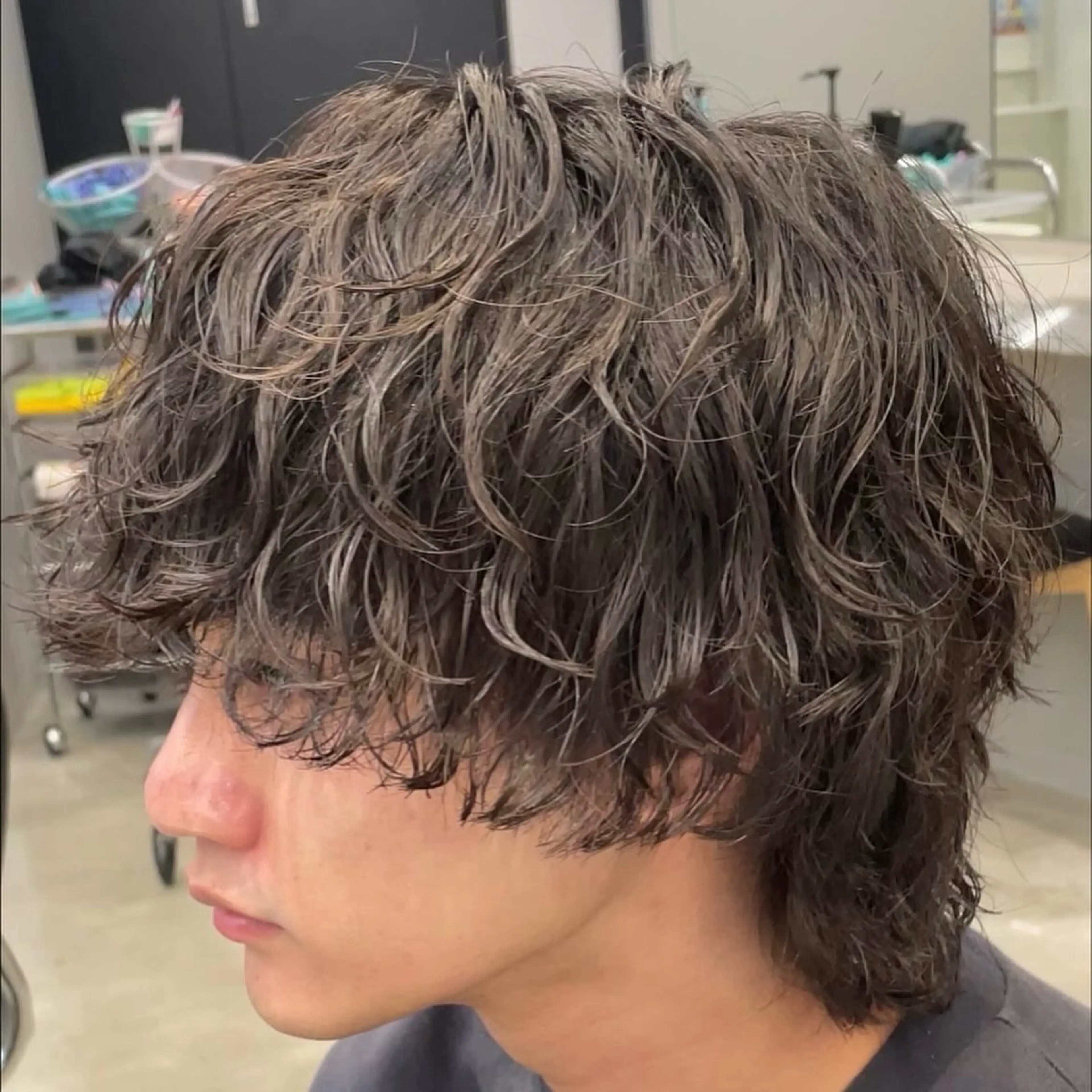 ミディアム パーマ ヘアアレンジ メンズ fifth 石川 凪のヘアスタイル