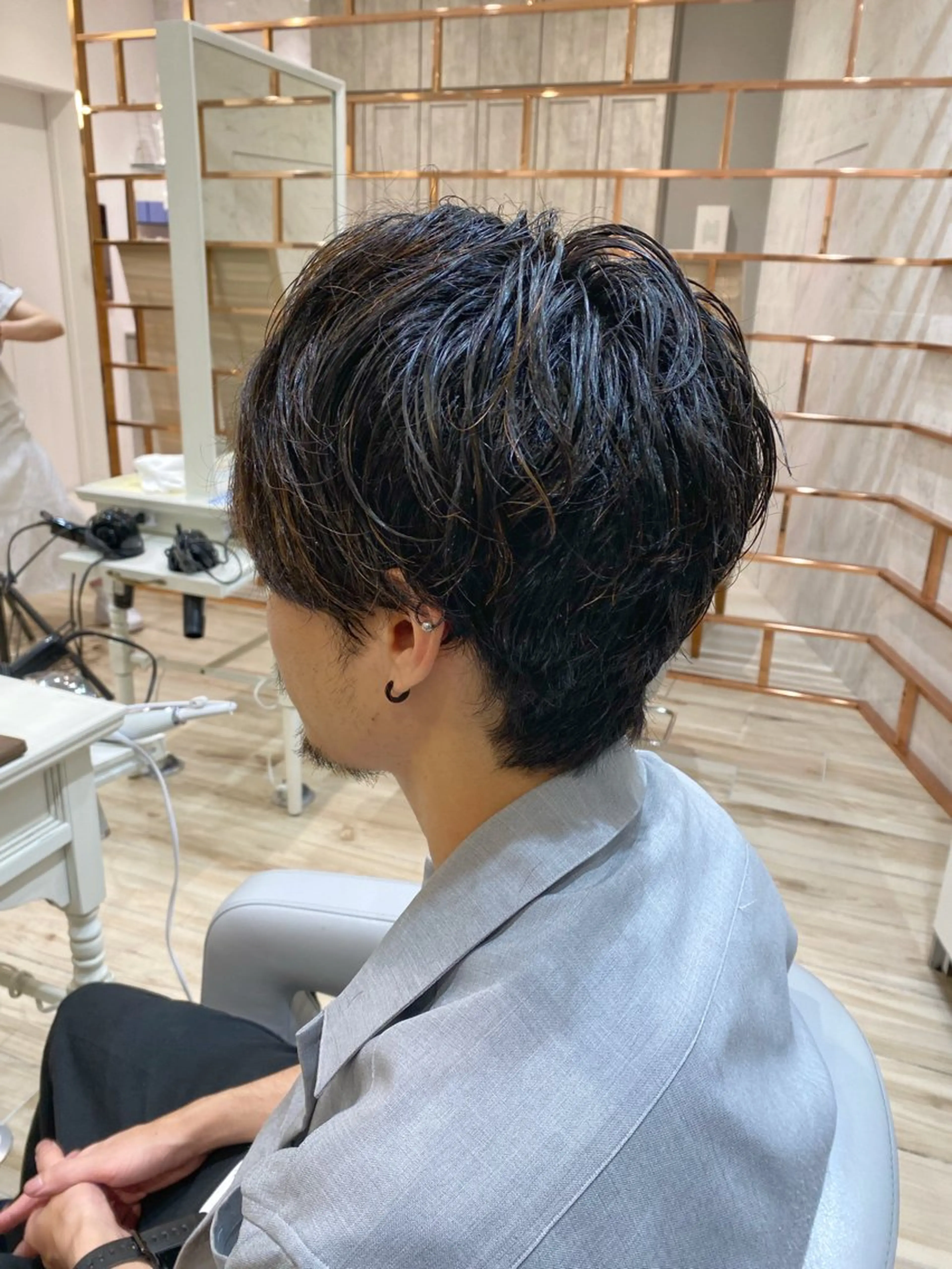 ショート メンズ キッズ カット 暖色/顔周りカット/ レイヤー/成田悠里のヘアスタイル