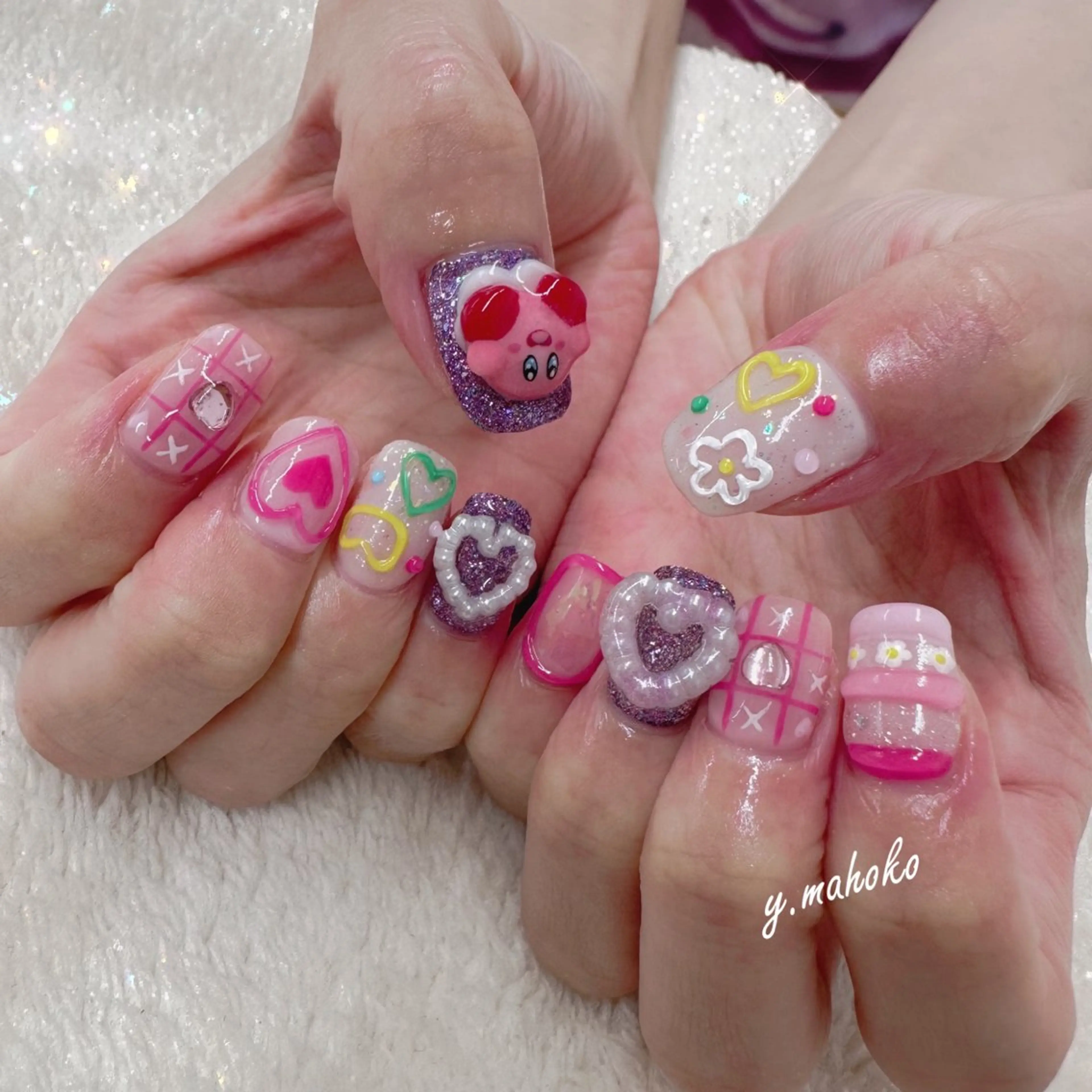 ネイル ハンドネイル パラジェル有/ 長さだし/mahoのネイルデザイン