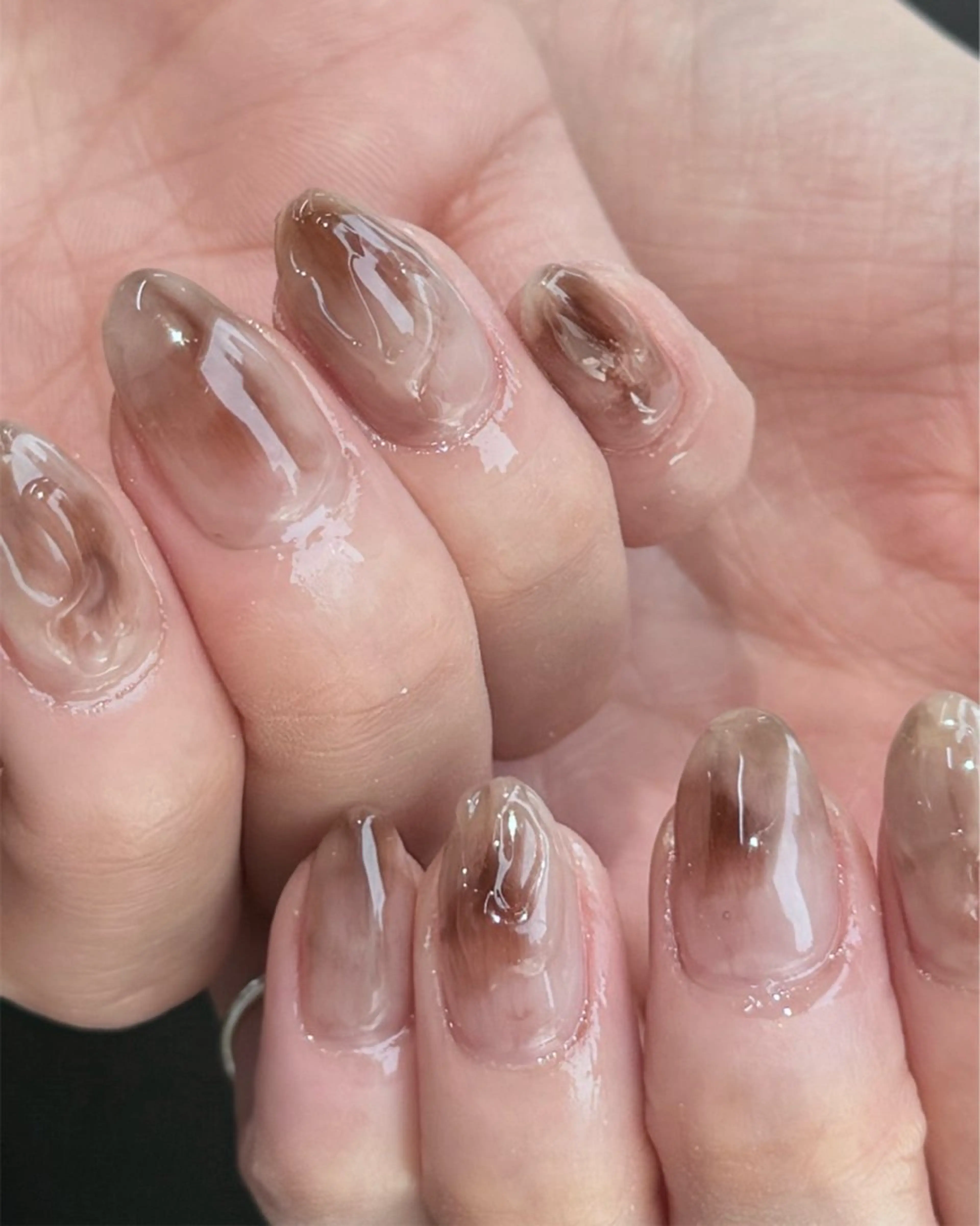 ネイル フレンチネイル 韓国ネイル マグネットネイル メンズネイル ニュアンスネイル ハンドネイル GRANDE大須 Cecil💜のネイルデザイン