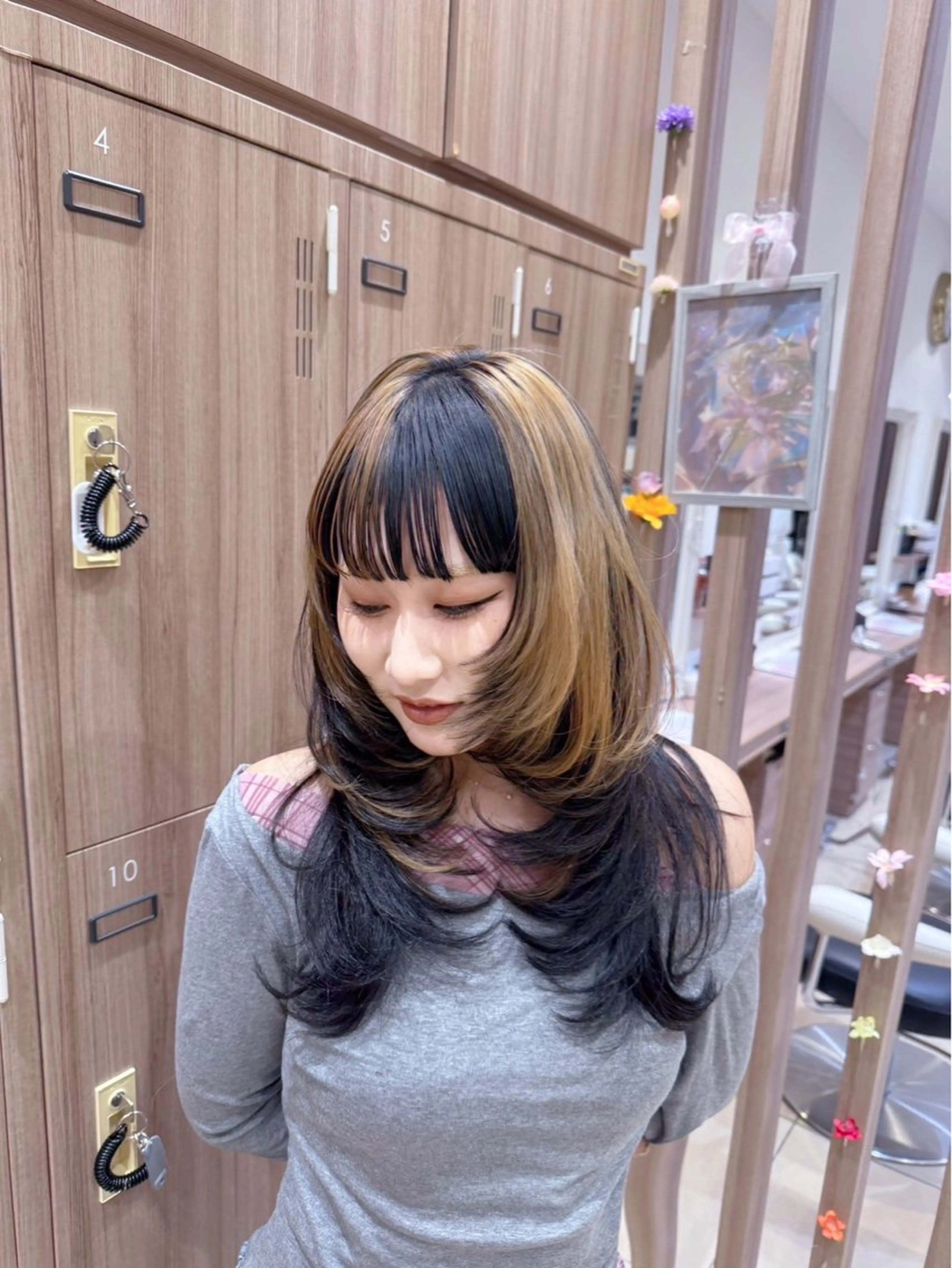 ロング レイヤーカット カット 横浜/韓国/レイヤー カット/ユイナ🎀のヘアスタイル