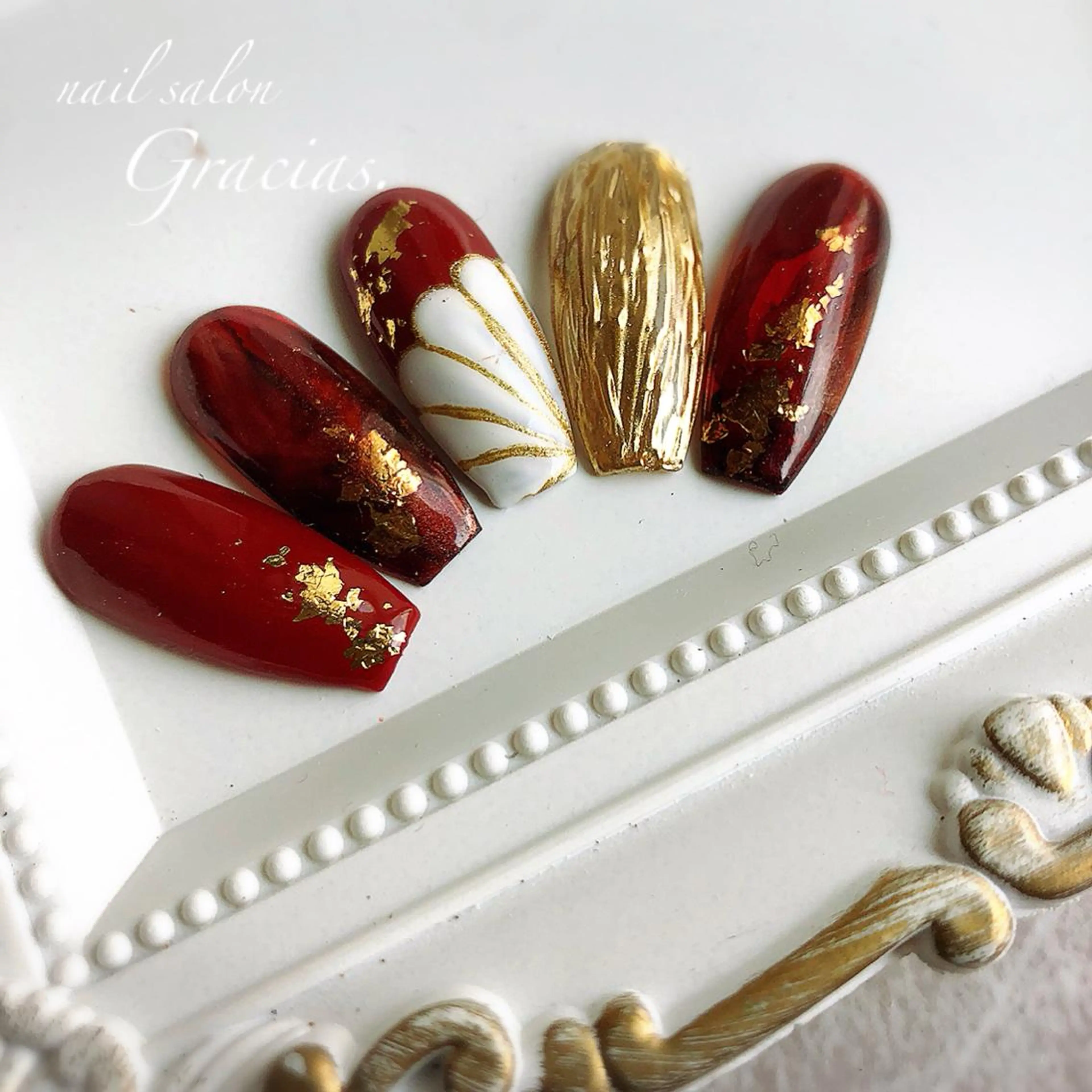 ネイル 成人式 Gracias. rieのネイルデザイン