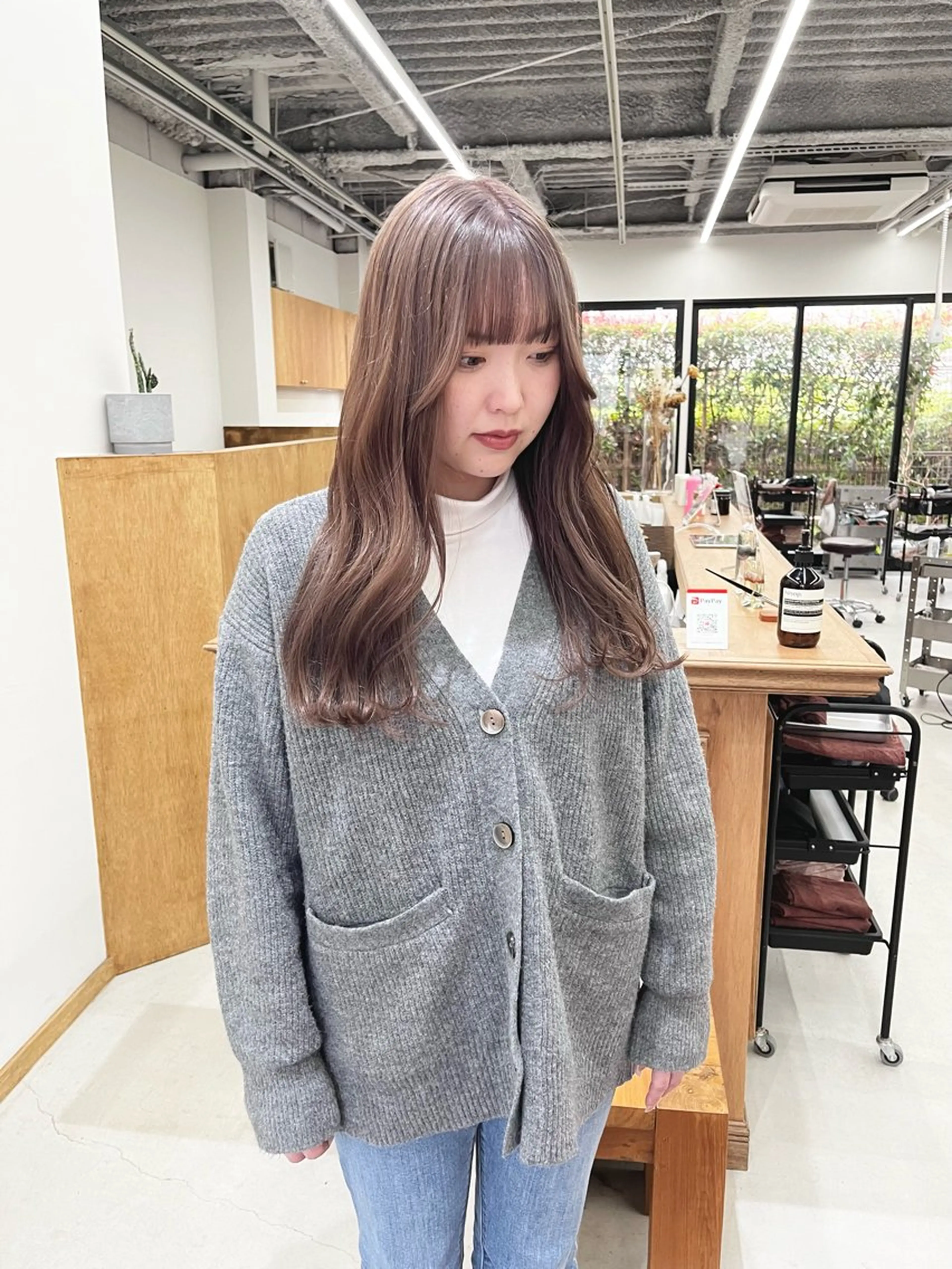 ロング カラー ヘアアレンジ ブリーチ ena/ブリーチなし 透明感・レイヤー🎀のヘアスタイル