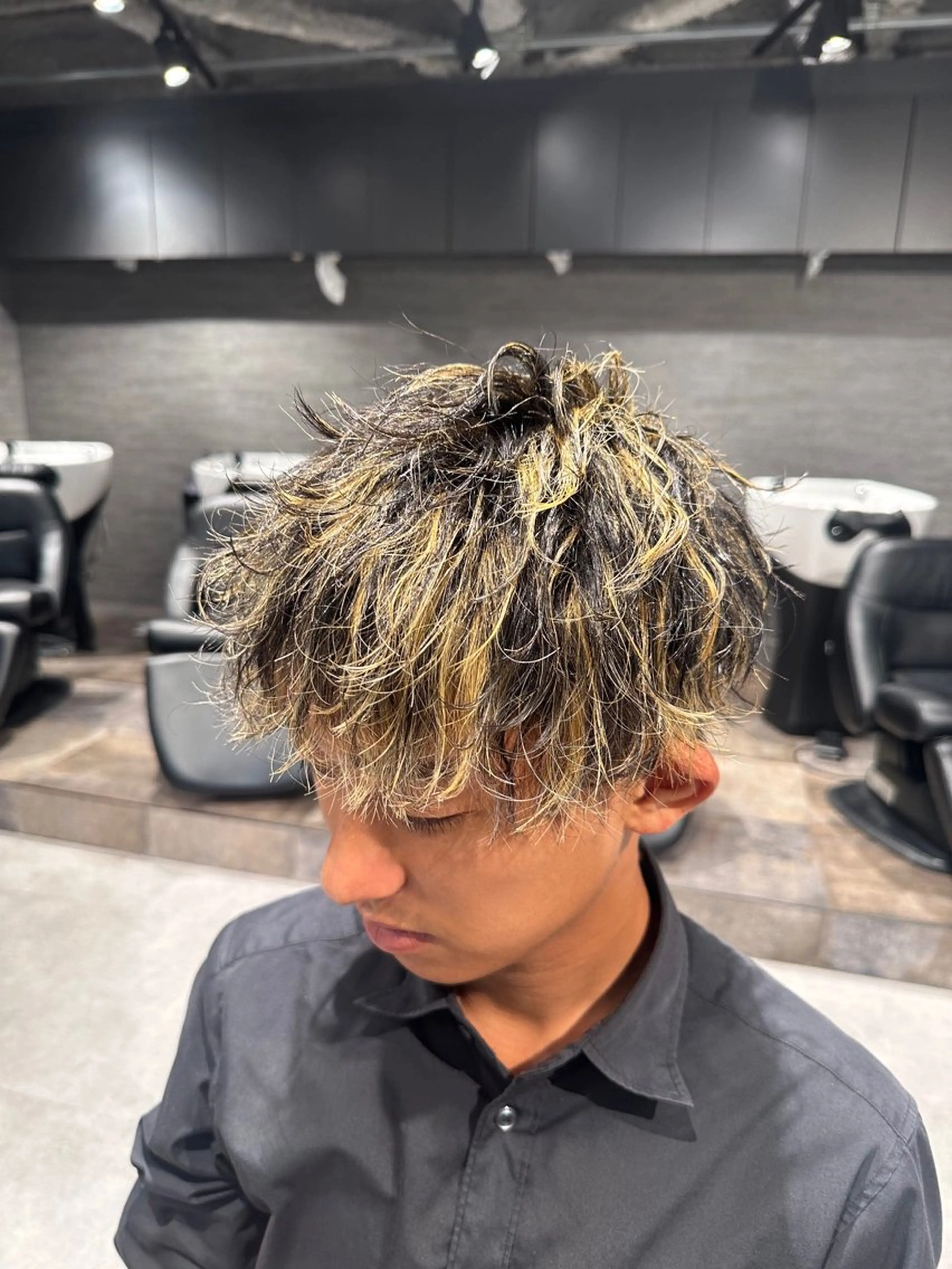 ショート カラー ヘアアレンジ メンズ メンズヘア静岡 ✂︎Ryuheiのヘアスタイル