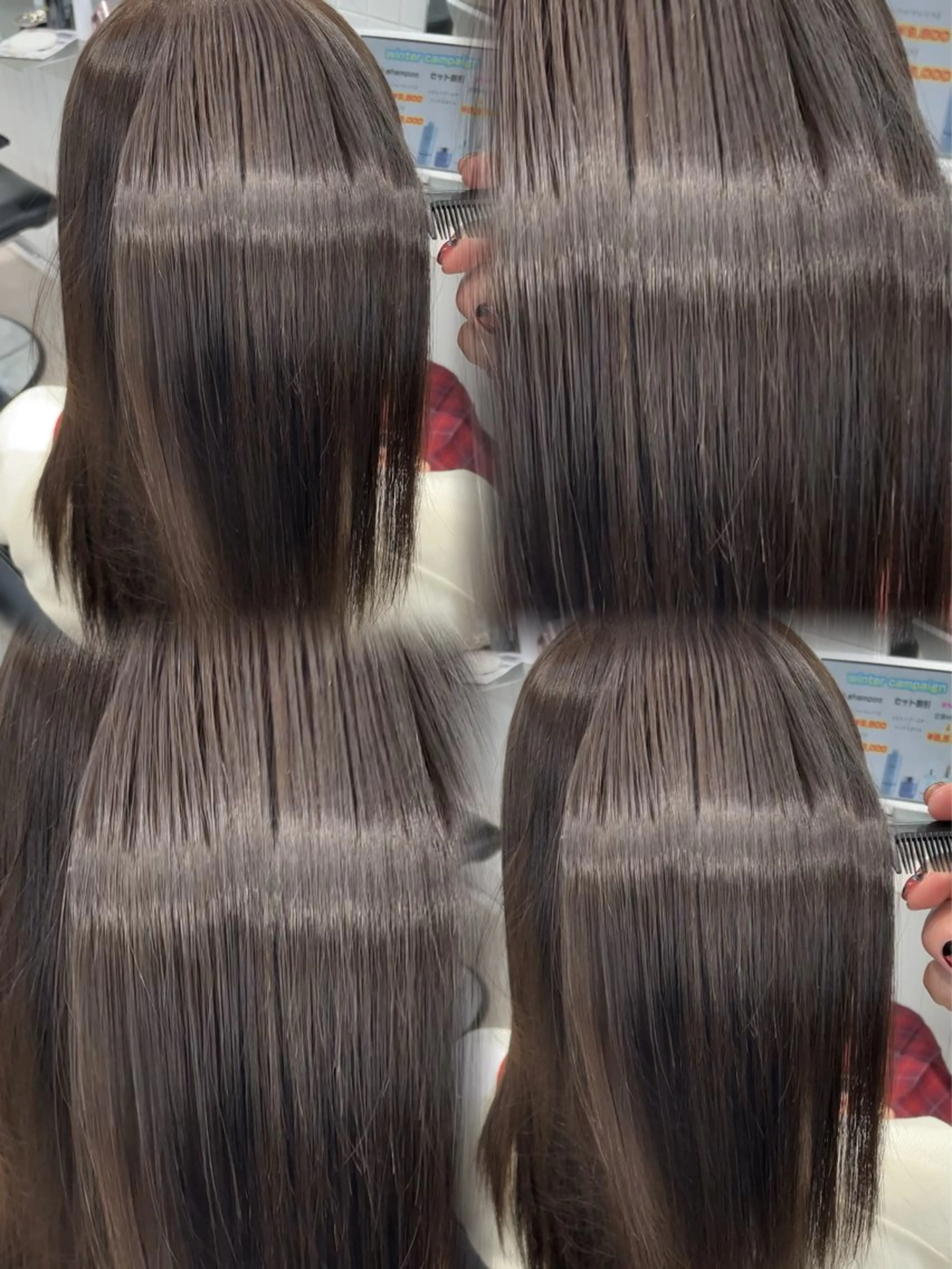 ロング カラー パーマ ベージュカラー ケアカラー グレージュ オリーブベージュ オリーブカラー ヘアカラー 縮毛矯正 表参道/ハイライト バレイヤージュのヘアスタイル