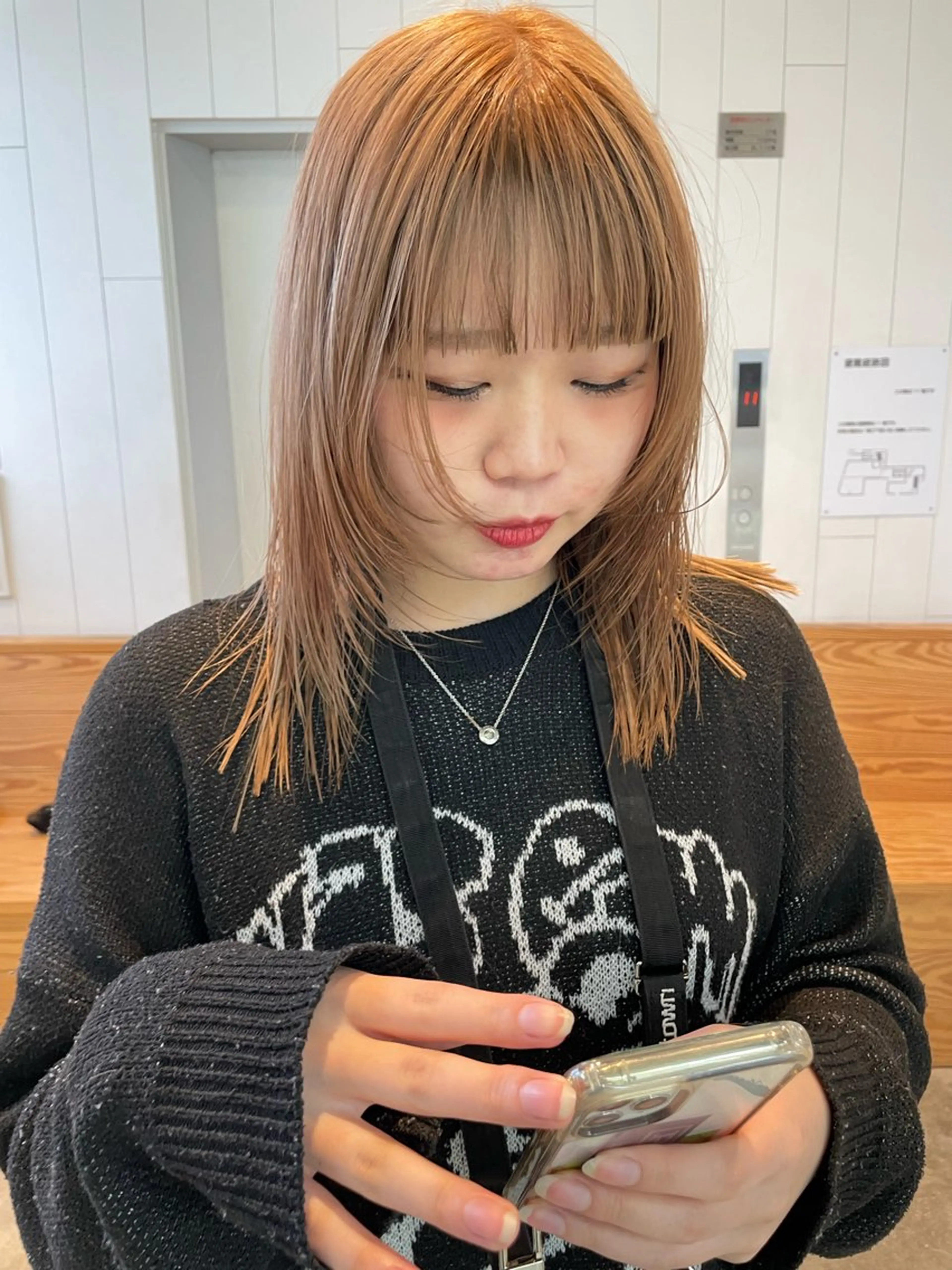 ミディアム カラー ベージュカラー レイヤーカット カット ヘアカラー トリートメント パーマ/パーマ落とし 【Kouta】のヘアスタイル