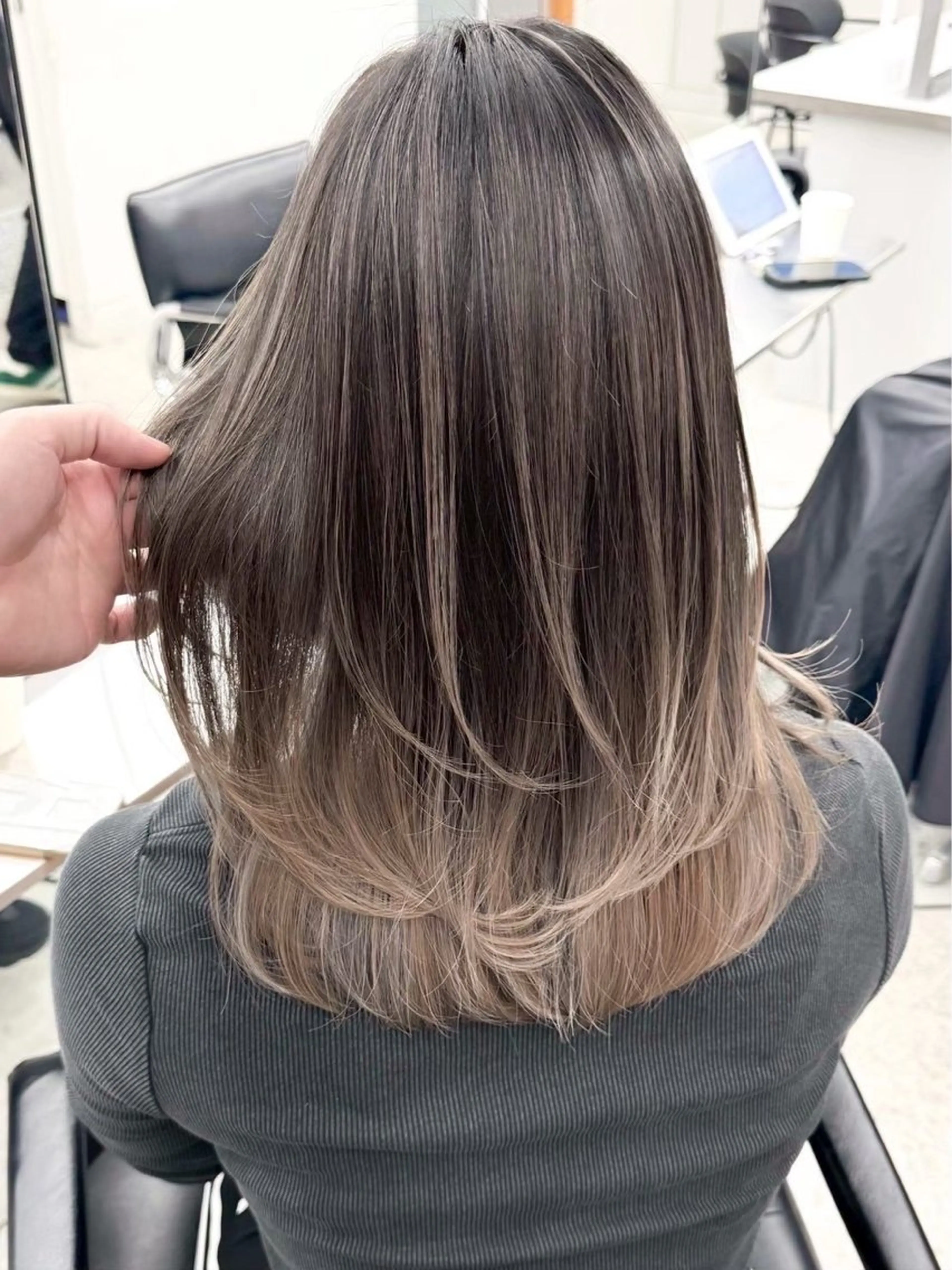 ミディアム カラー ヘアカラー Amaretto かなのヘアスタイル