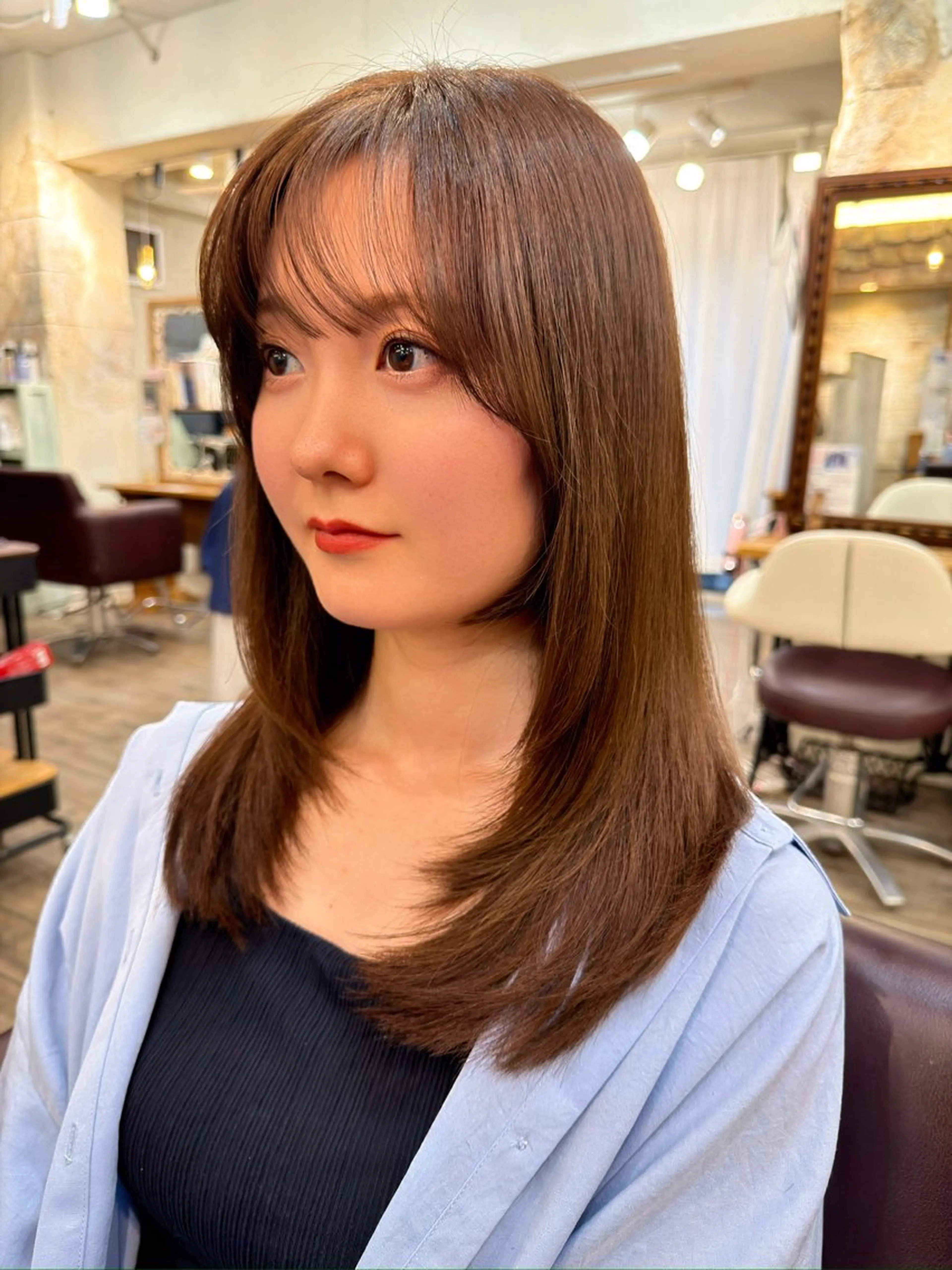 セミロング レイヤーカット 大竹 哲也のヘアスタイル