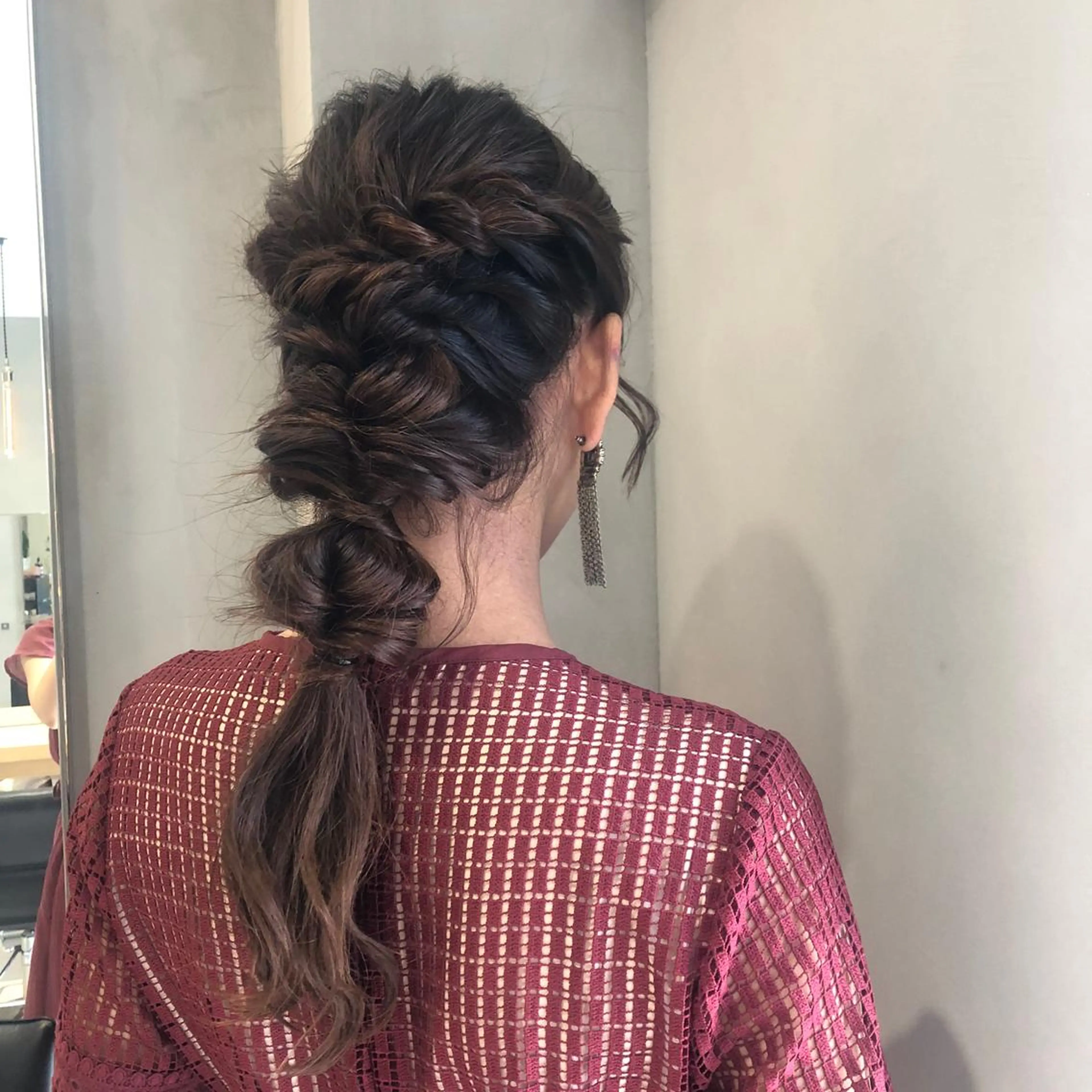 ロング ヘアアレンジ 結婚式・ブライダル クリスマス カジュアルを女っぽく 𝗮𝘆𝗮𝗰𝗼のヘアスタイル