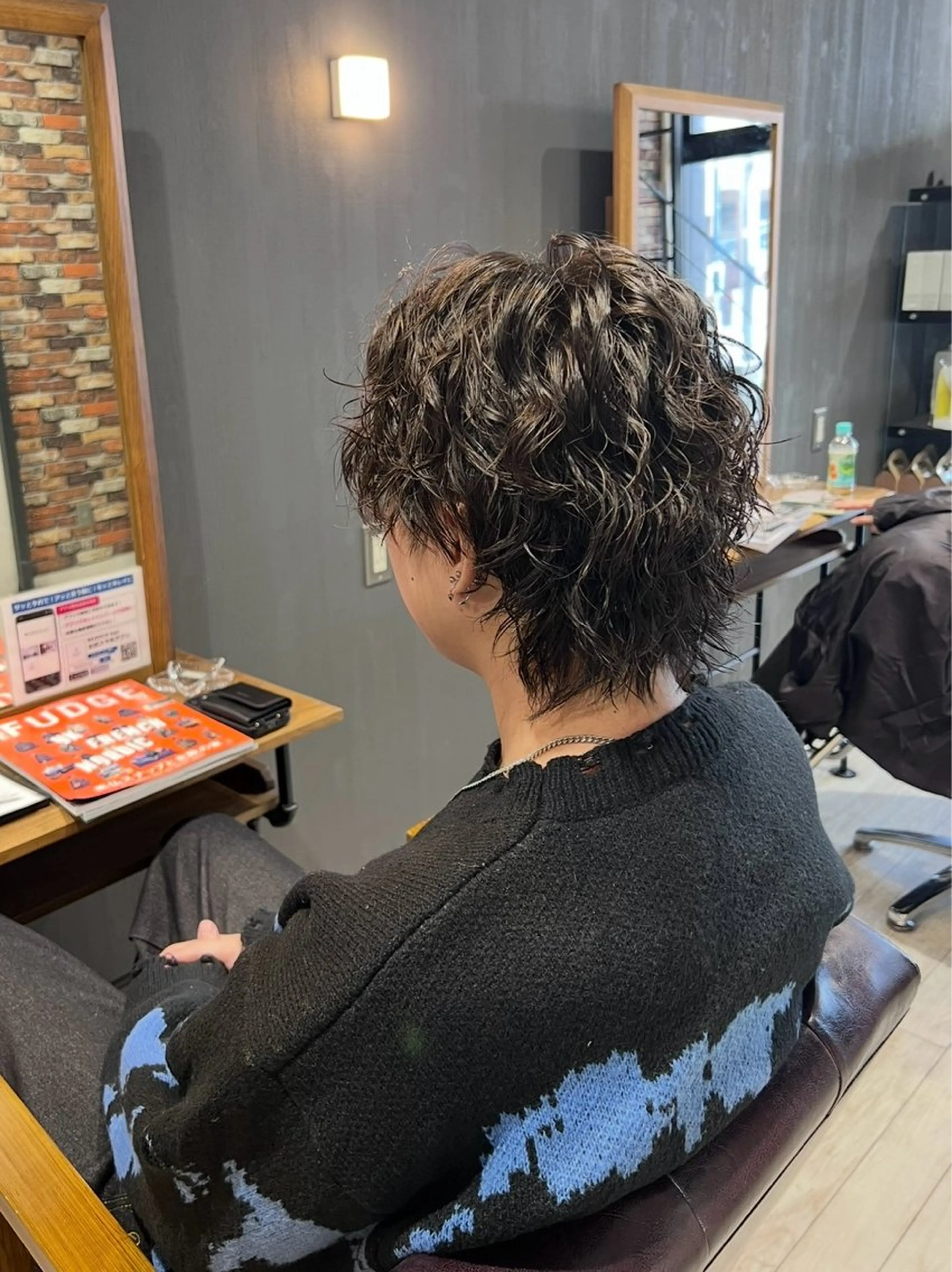 パーマ メンズ センターパート メンズパーマ スパイラルパーマ カット パーマ 郡山メンズ特化 KIZUNAのヘアスタイル