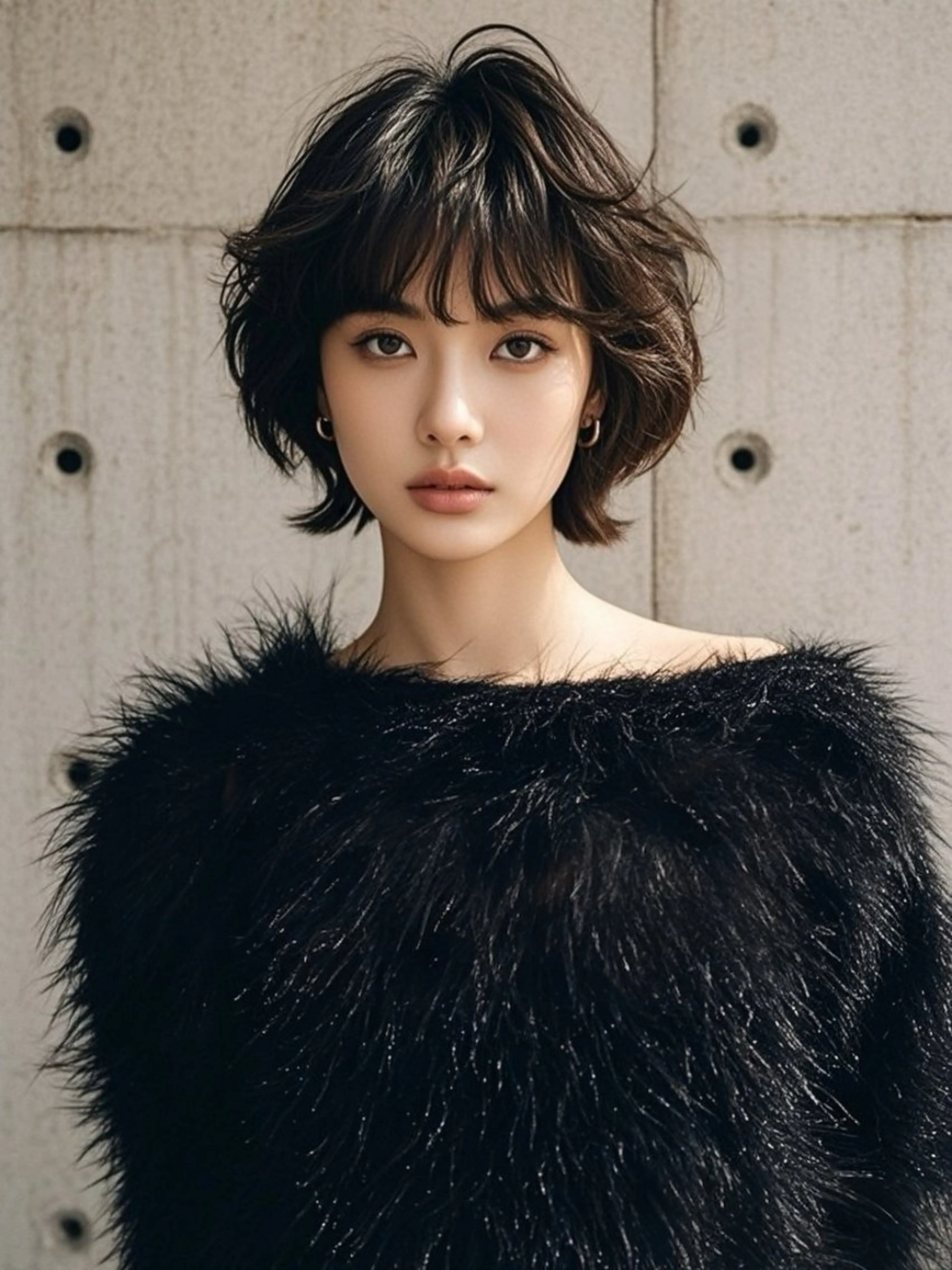 ショート ショートボブ アッシュ ボブ くびれヘア ハッシュカット カット ヘアカラー ウルフカット 811 大阪梅田 ウルフのヘアスタイル