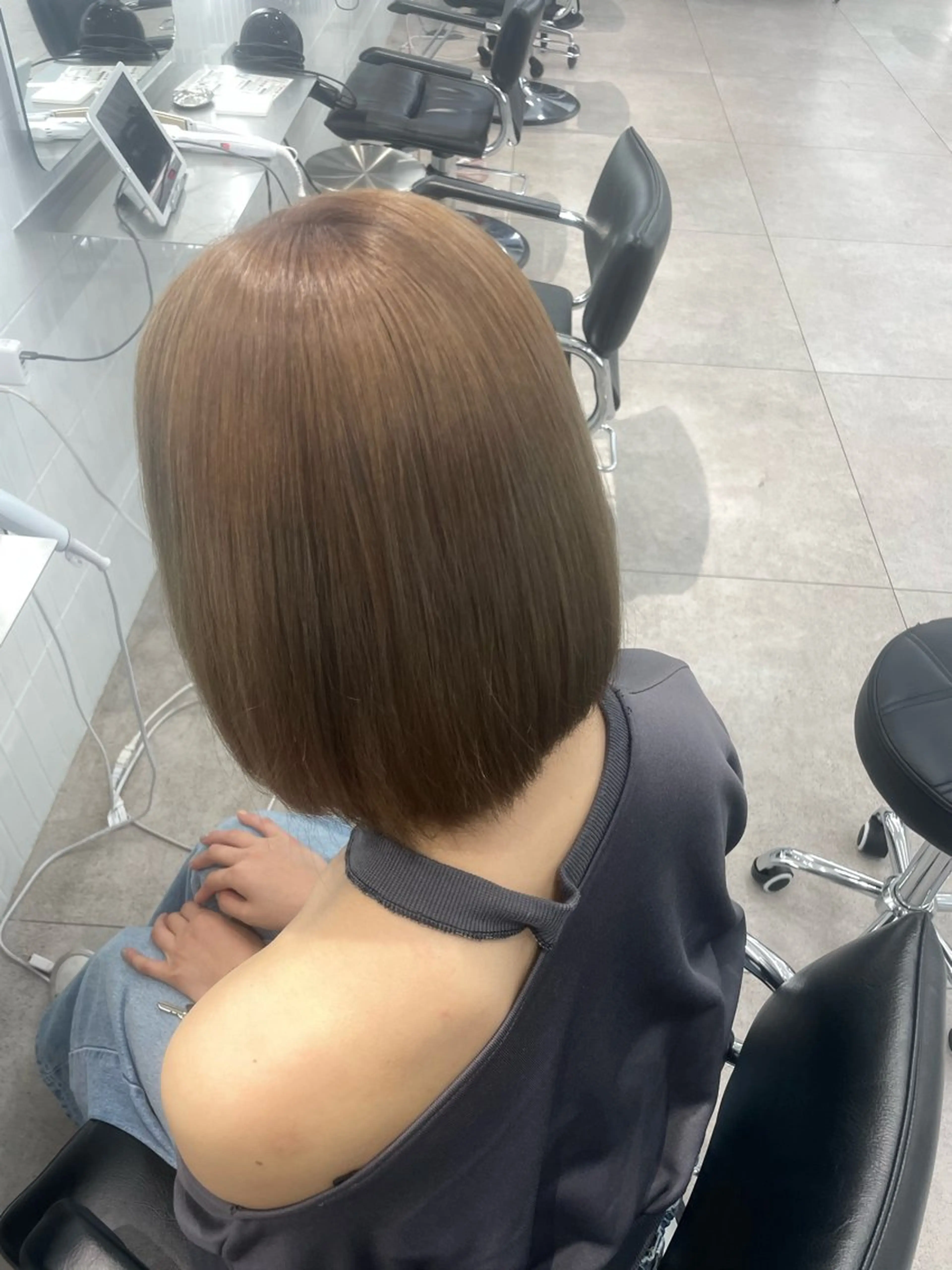 ショート ヘアカラー 表参道/ハイライト バレイヤージュのヘアスタイル