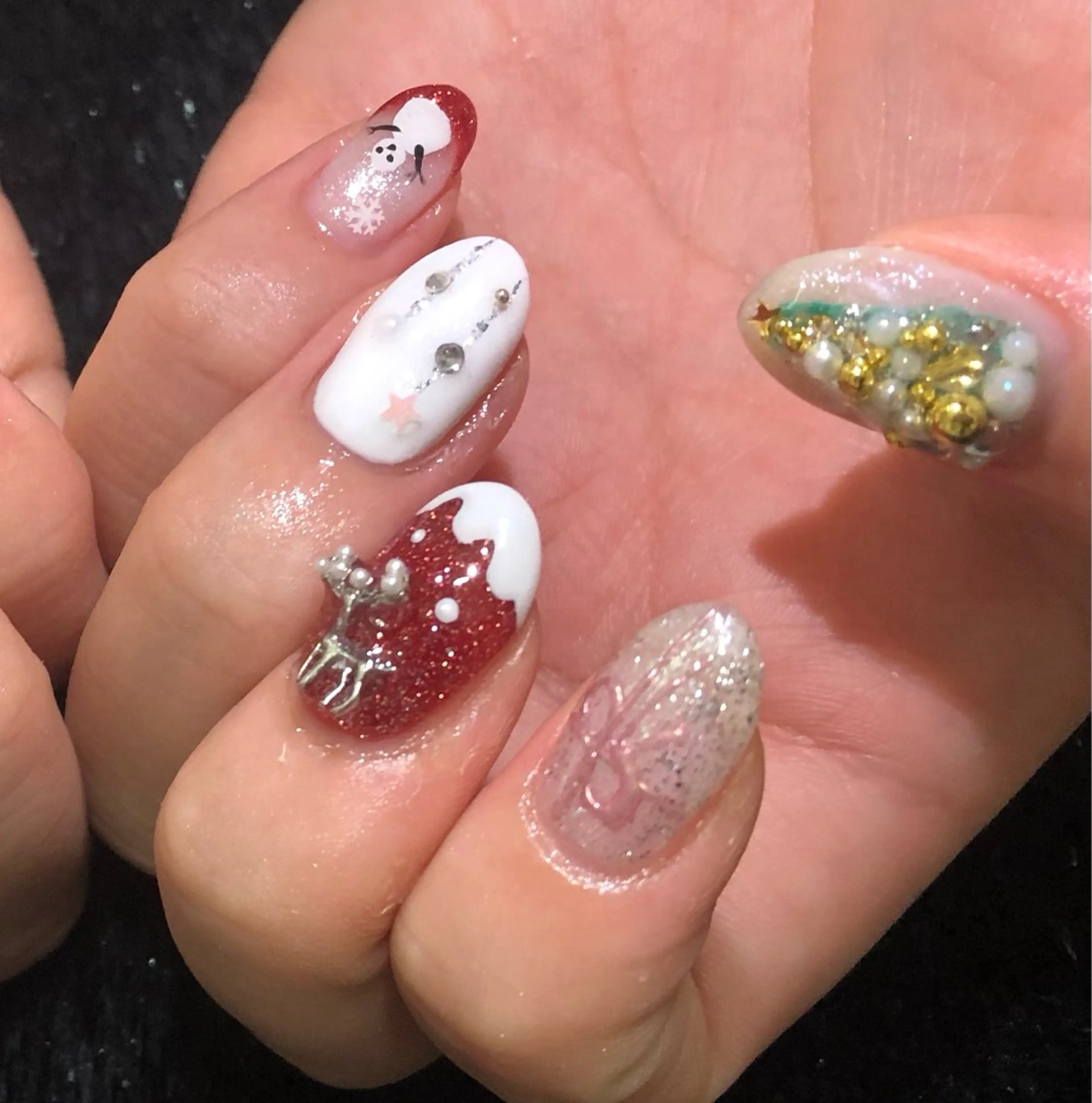 ネイル 成人式 フレンチネイル ジェルネイル ガラスフレンチ 韓国ネイル 大門浜松町 ネイルのネイルデザイン