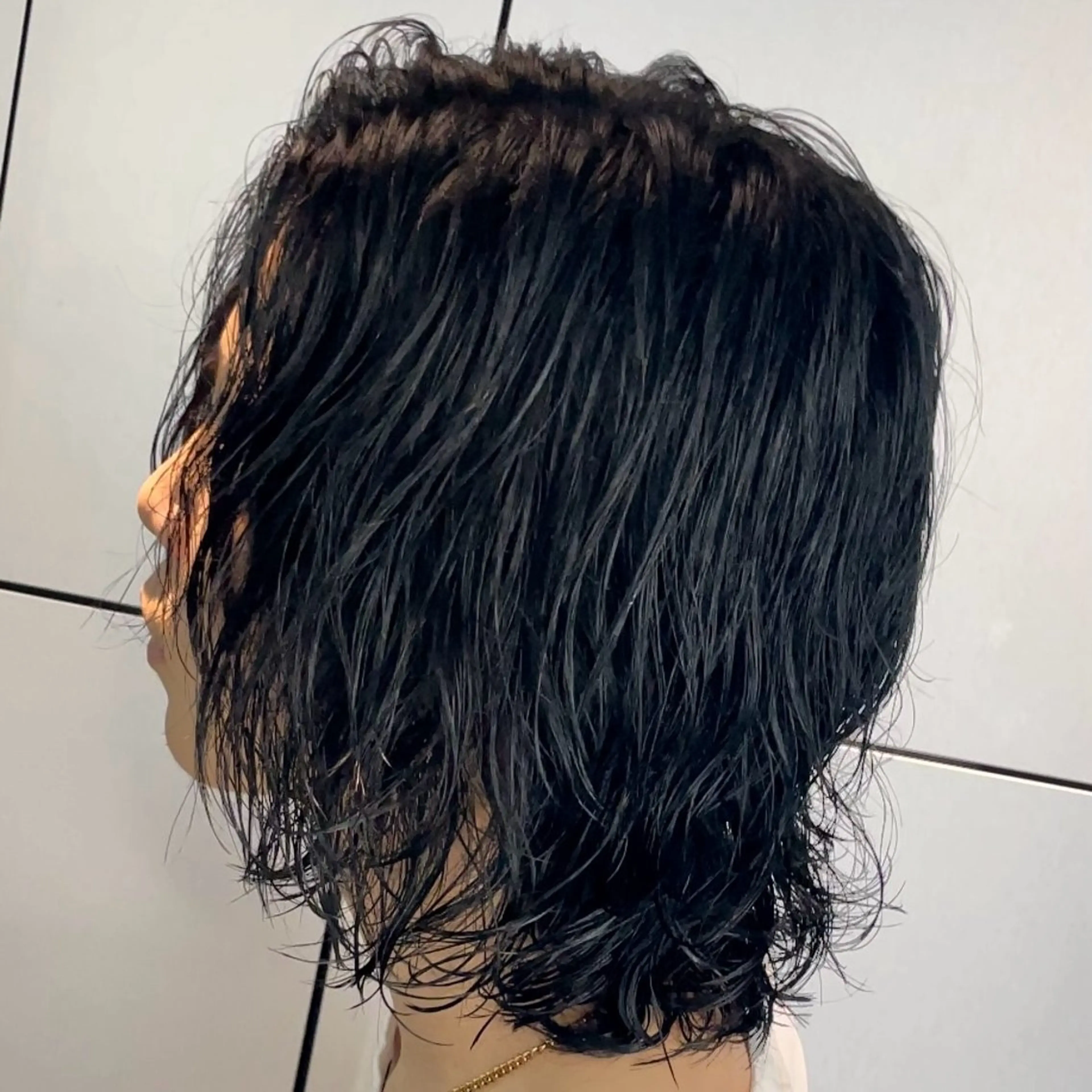 ロング パーマ ヘアアレンジ メンズ カット パーマ fifth 石川 凪のヘアスタイル