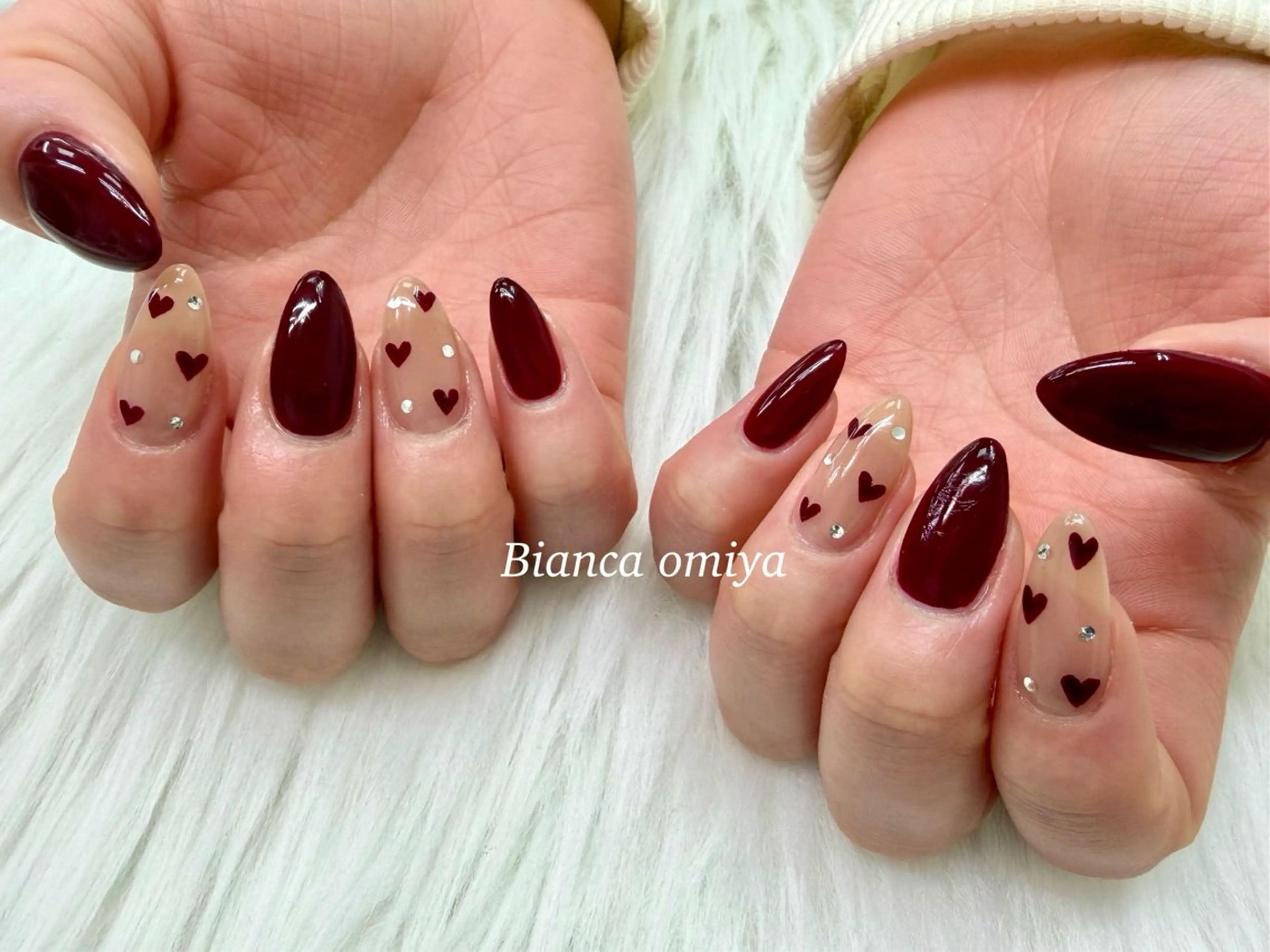 ネイル フラッシュネイル フレンチネイル ジェルネイル グラデーション マグネットネイル ハンドネイル Bianca大宮 katoᕱ⑅ᕱ゙のネイルデザイン