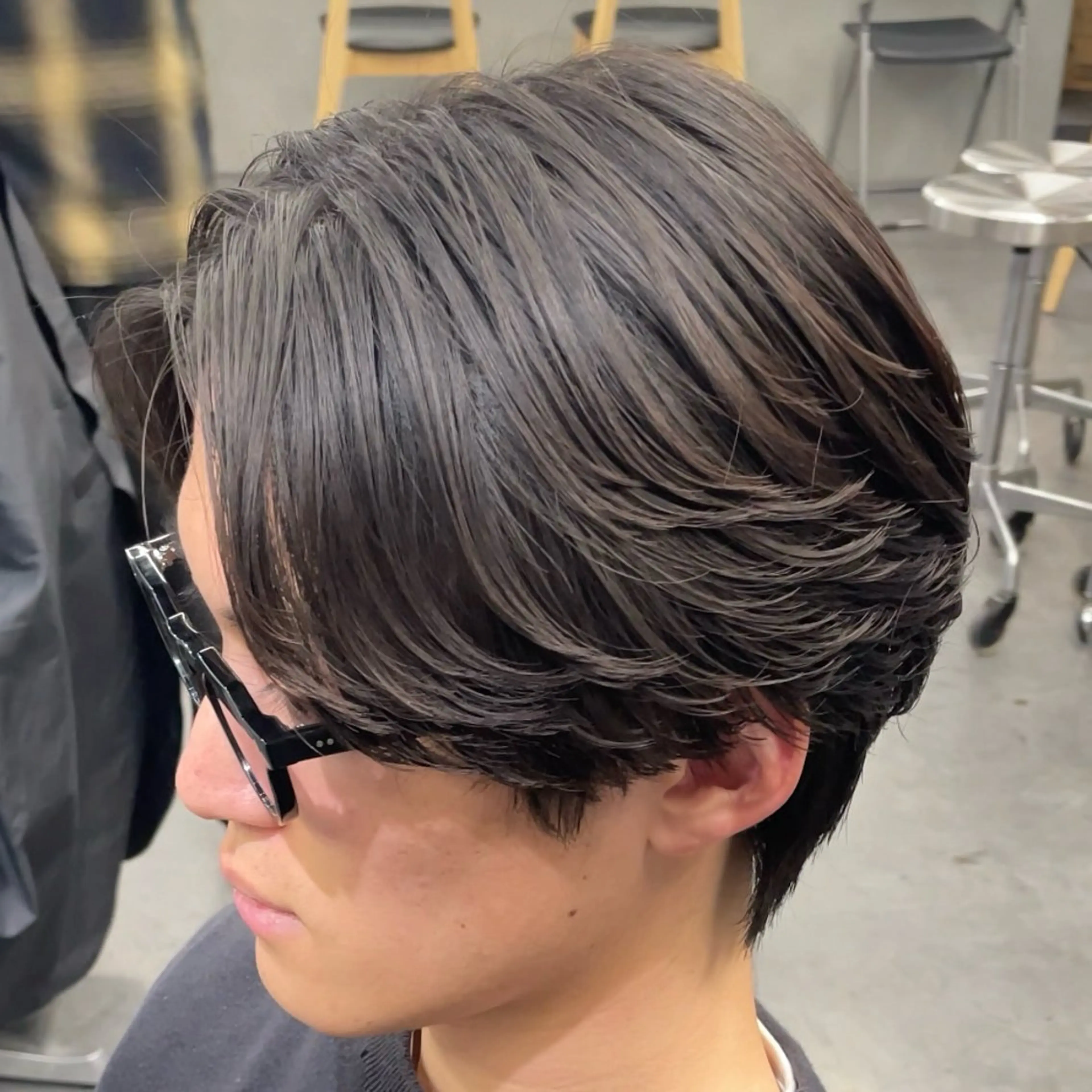 ミディアム パーマ ヘアアレンジ メンズ カット パーマ fifth 石川 凪のヘアスタイル