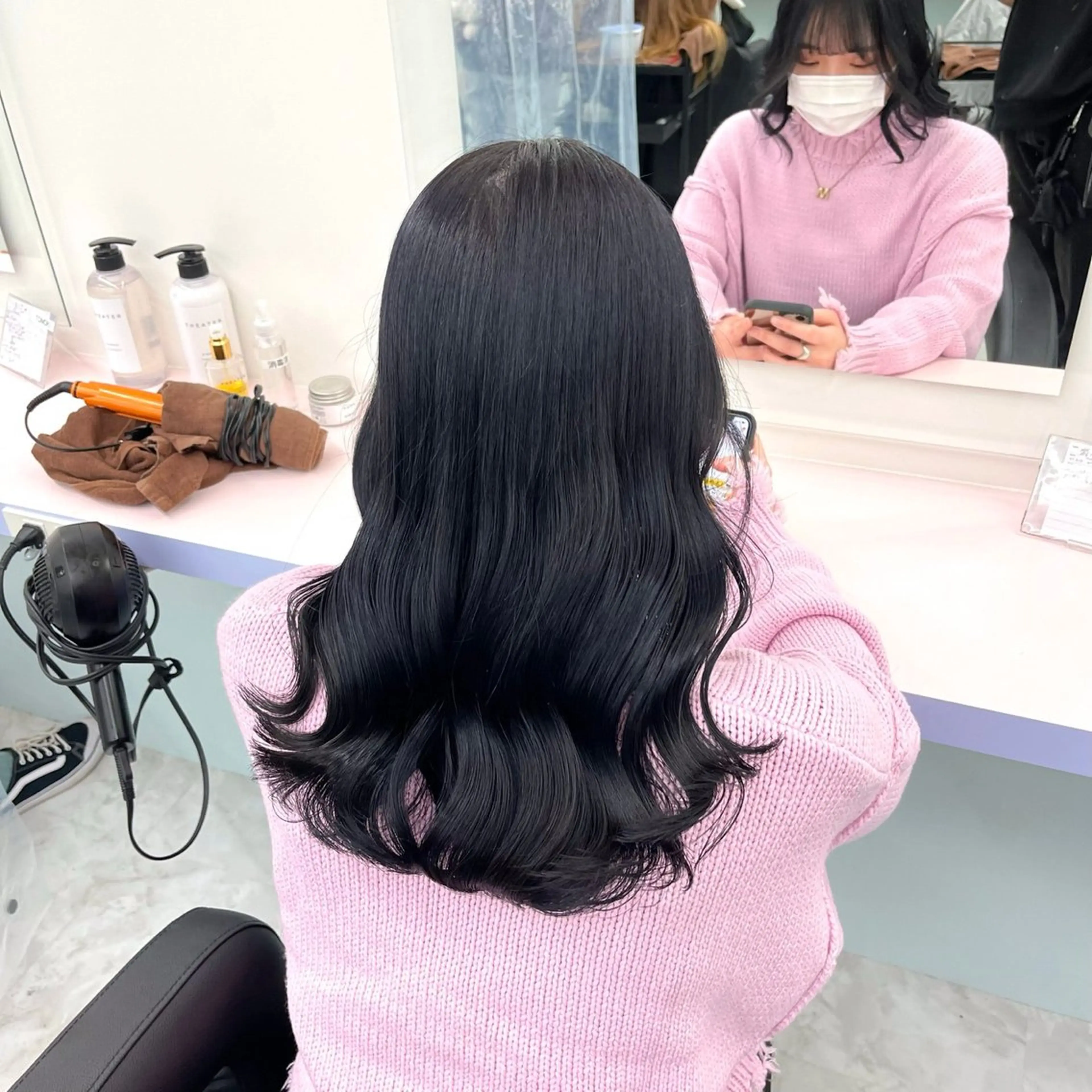 セミロング カラー パーマ ヘアアレンジ メンズ 🤍透明感カラー🤍 似合わせ🤍AINEのヘアスタイル