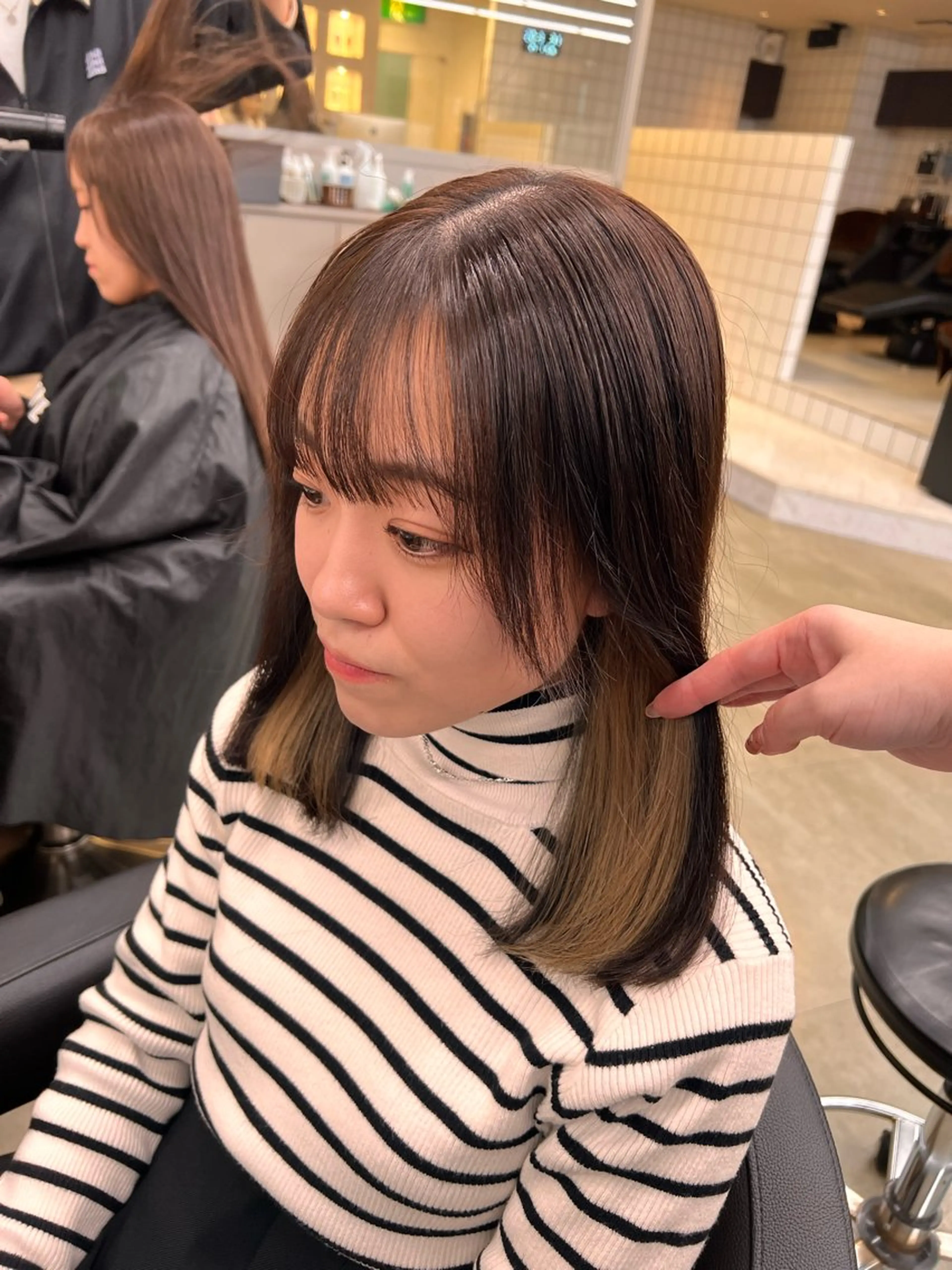 ミディアム カラー 💖札幌カラー 指名No.1💖玲奈のヘアスタイル