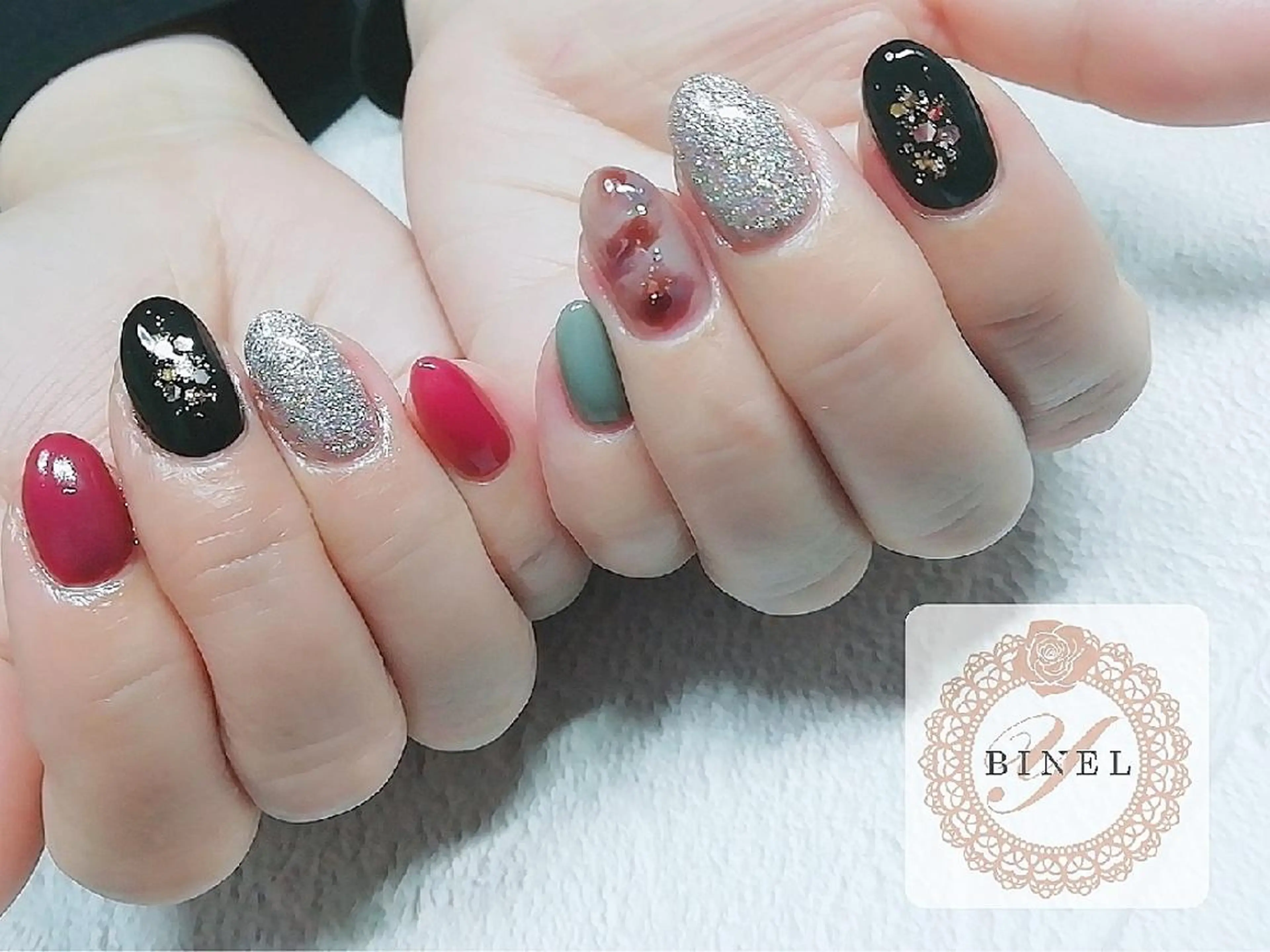 ネイル べっ甲ネイル ハンドネイル Nail Salon Y.BINELのネイルデザイン