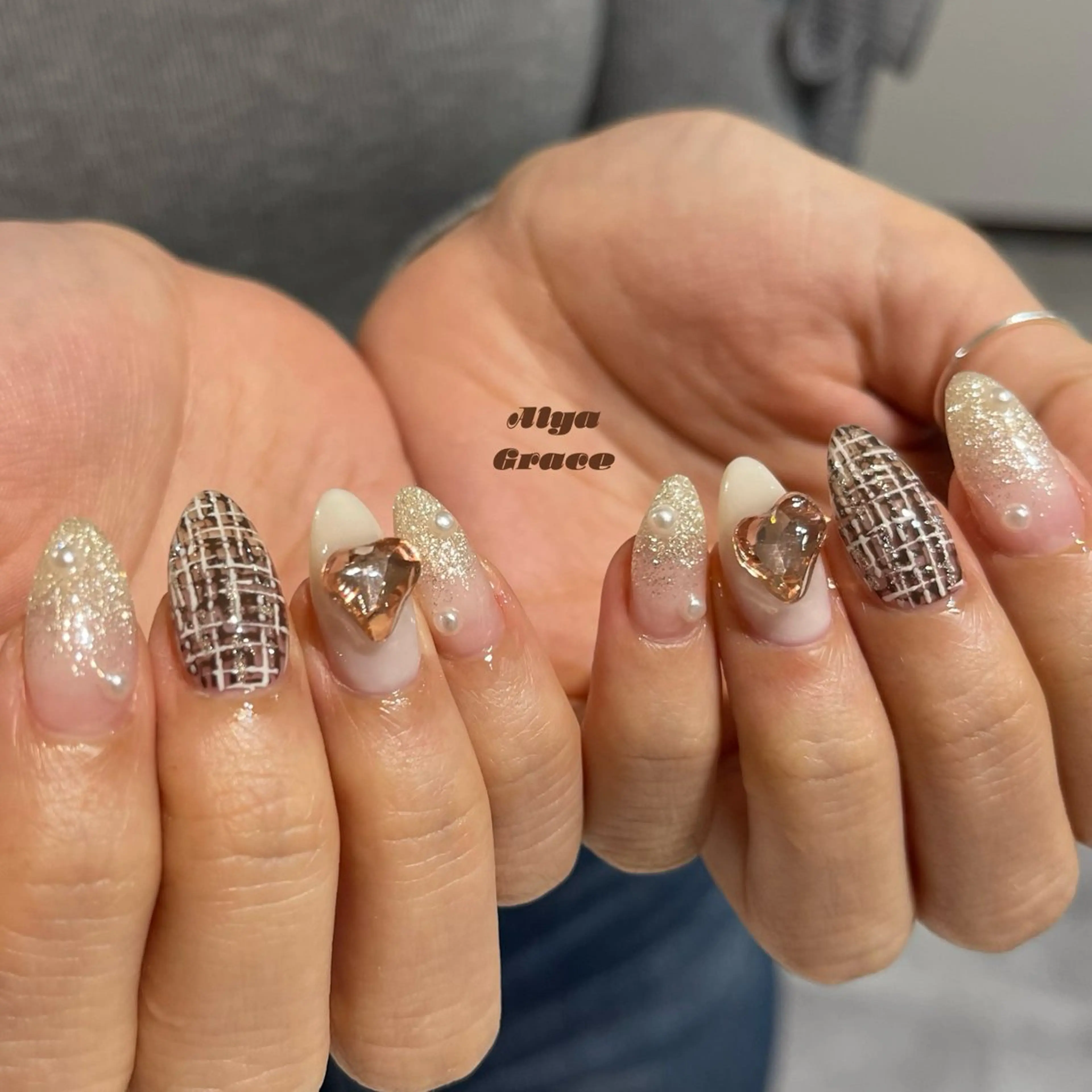 ネイル ハンドネイル alya grace 上野/韓国ネイルのネイルデザイン