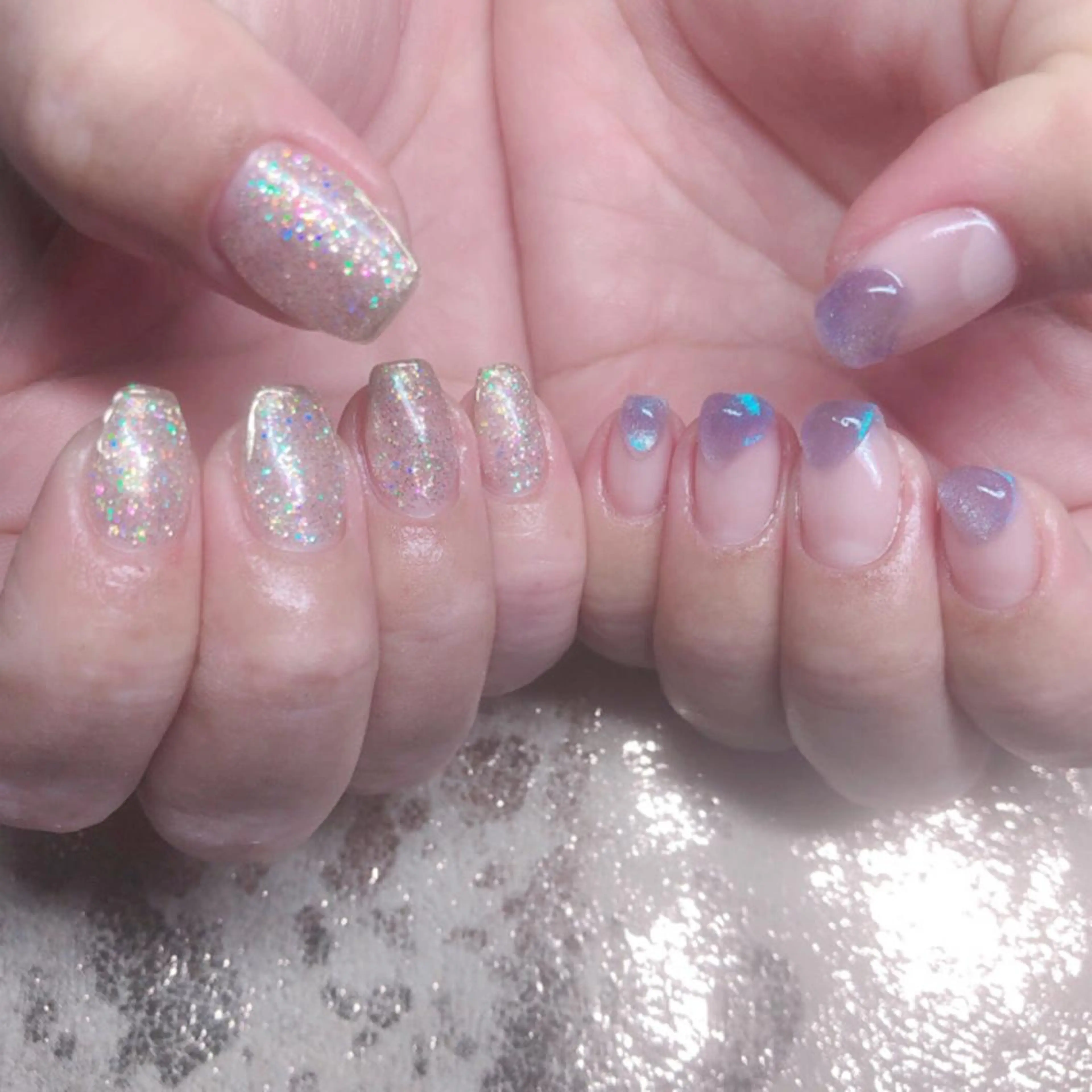 ネイル フレンチネイル ミラーネイル DollyGirl KYOKOのネイルデザイン