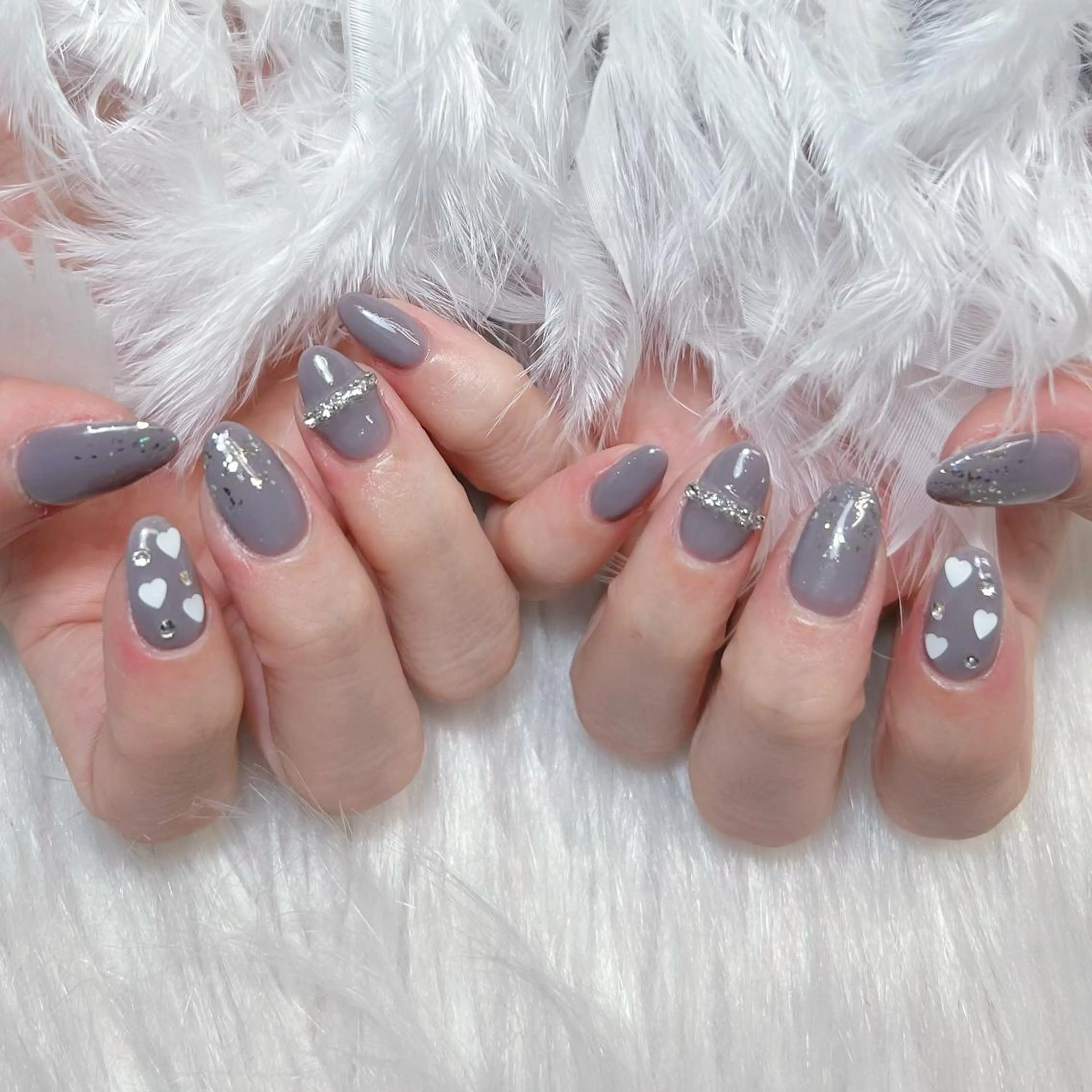 ネイル アートネイル オーロラネイル ガーリー キラキラネイル 韓国ネイル ハンドネイル リナ 💅のネイルデザイン