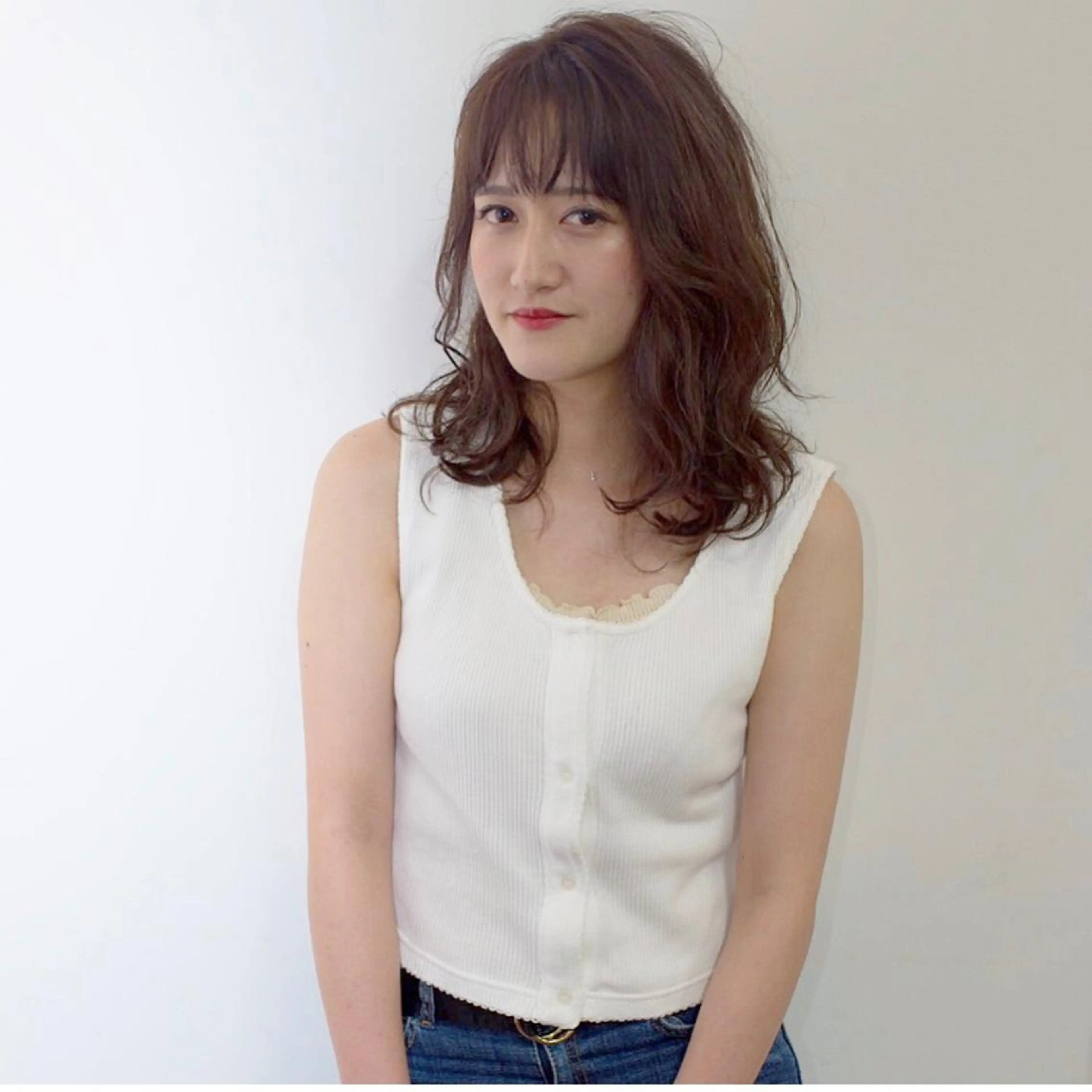 ミディアム カラー パーマ ダメージレスサロン✨ kayo🌱のヘアスタイル