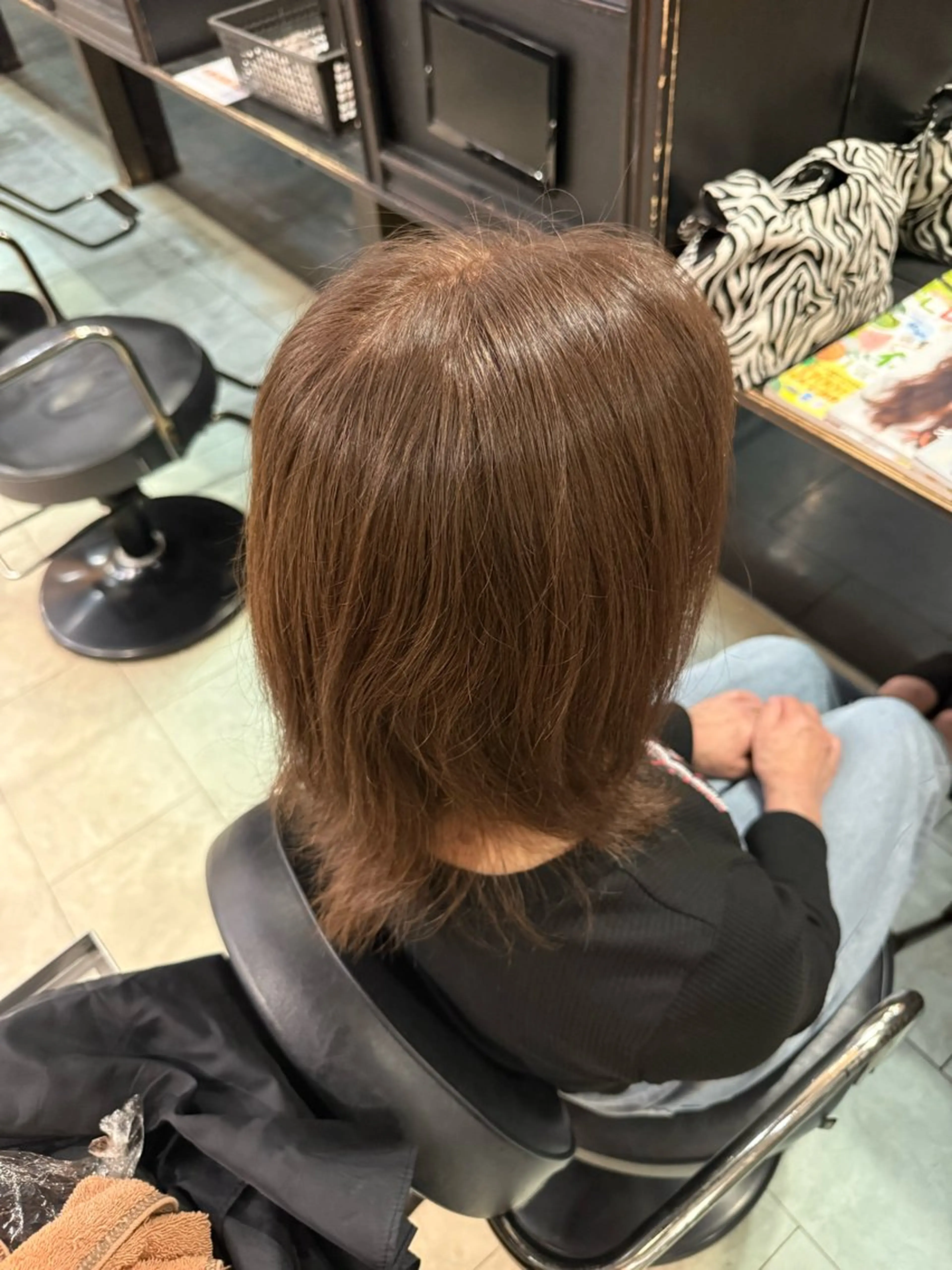 セミロング カラー ヘアカラー ifh飯塚店 内藤来樹のヘアスタイル