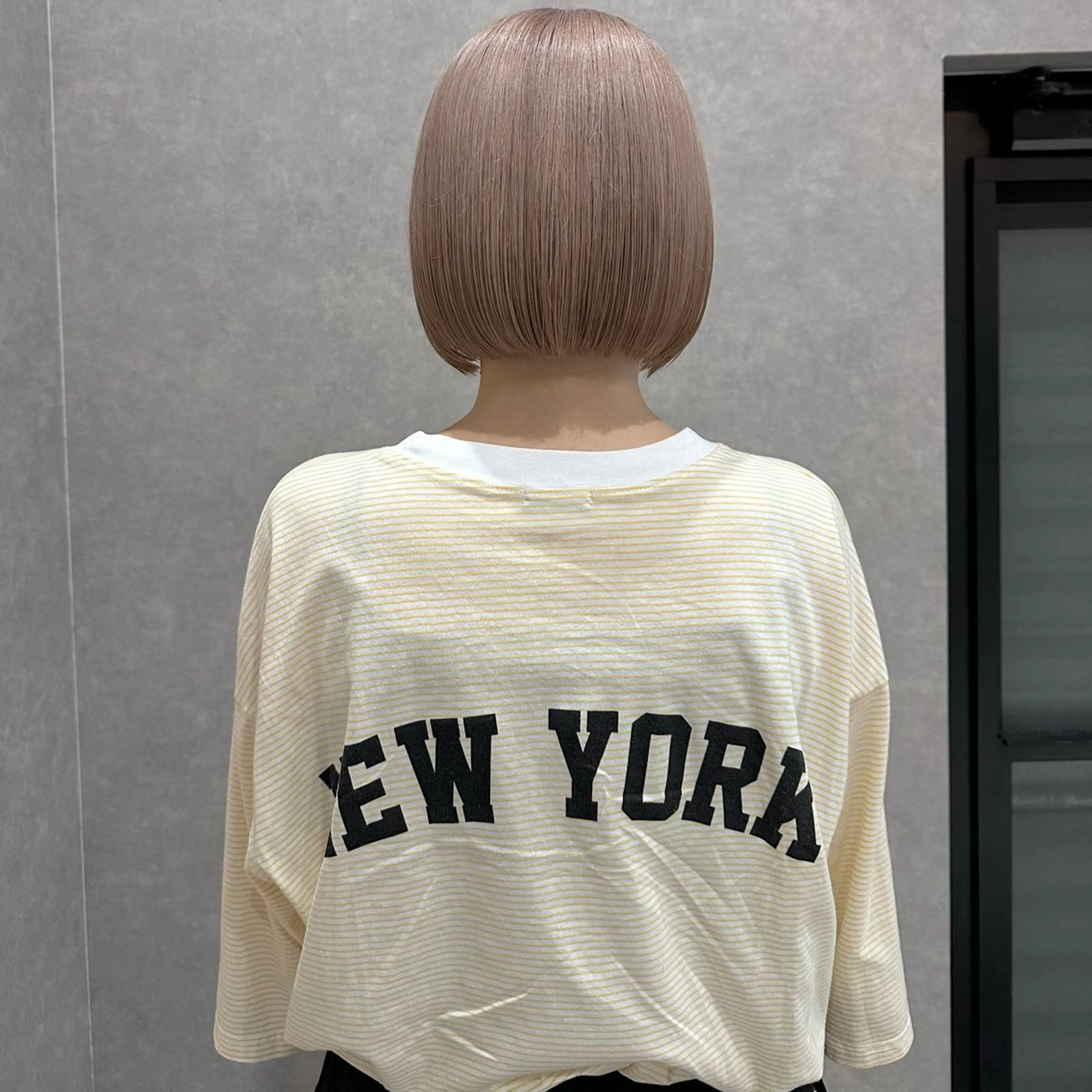 ミディアム カラー ピンクカラー はちすか るかのヘアスタイル