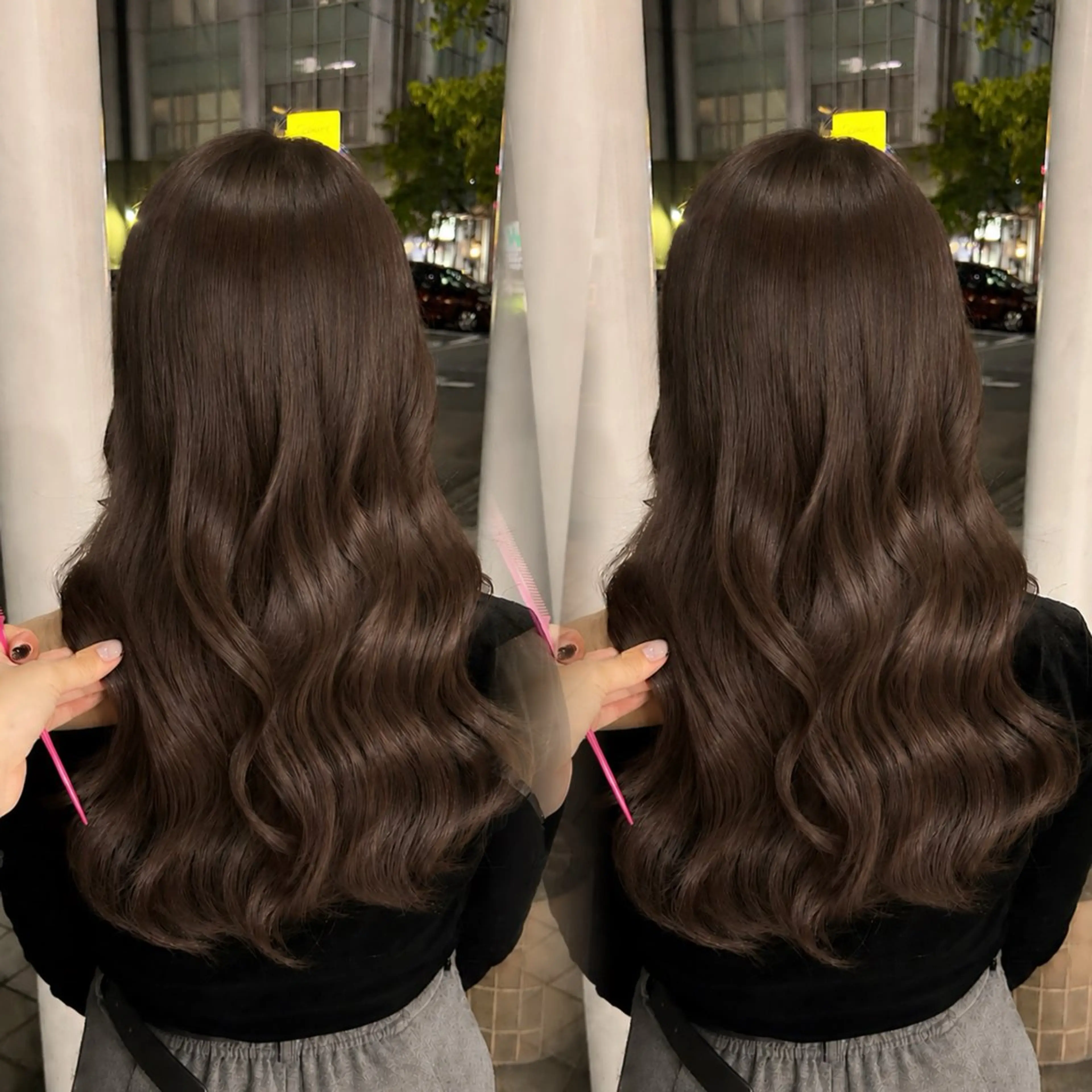 カラー ヘアカラー PELEmana🎀 韓国風透明感カラーのヘアスタイル