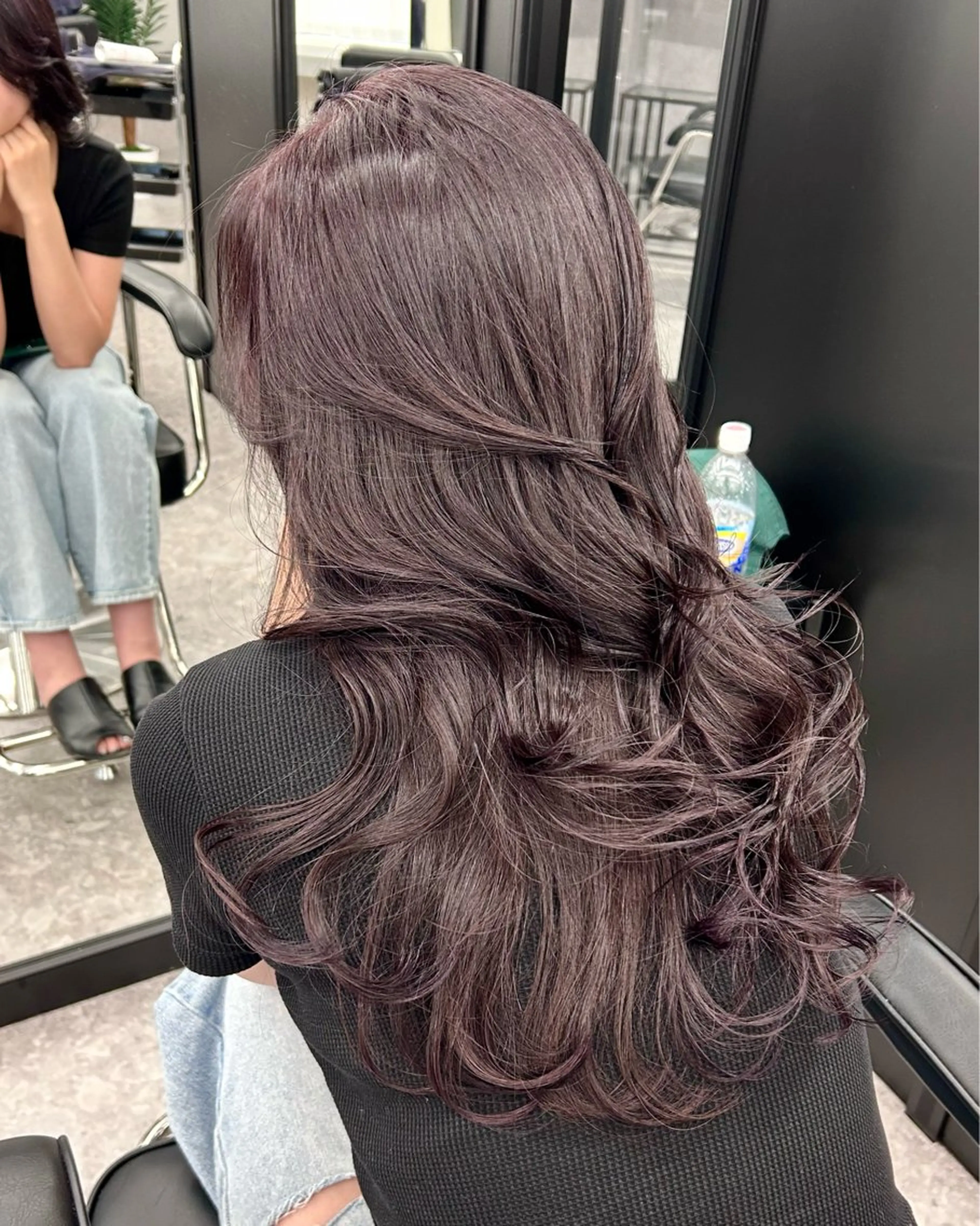 セミロング カラー ラベンダーカラー レイヤーカット カット ヘアカラー nanaka 🤍韓国ワンホンヘアのヘアスタイル