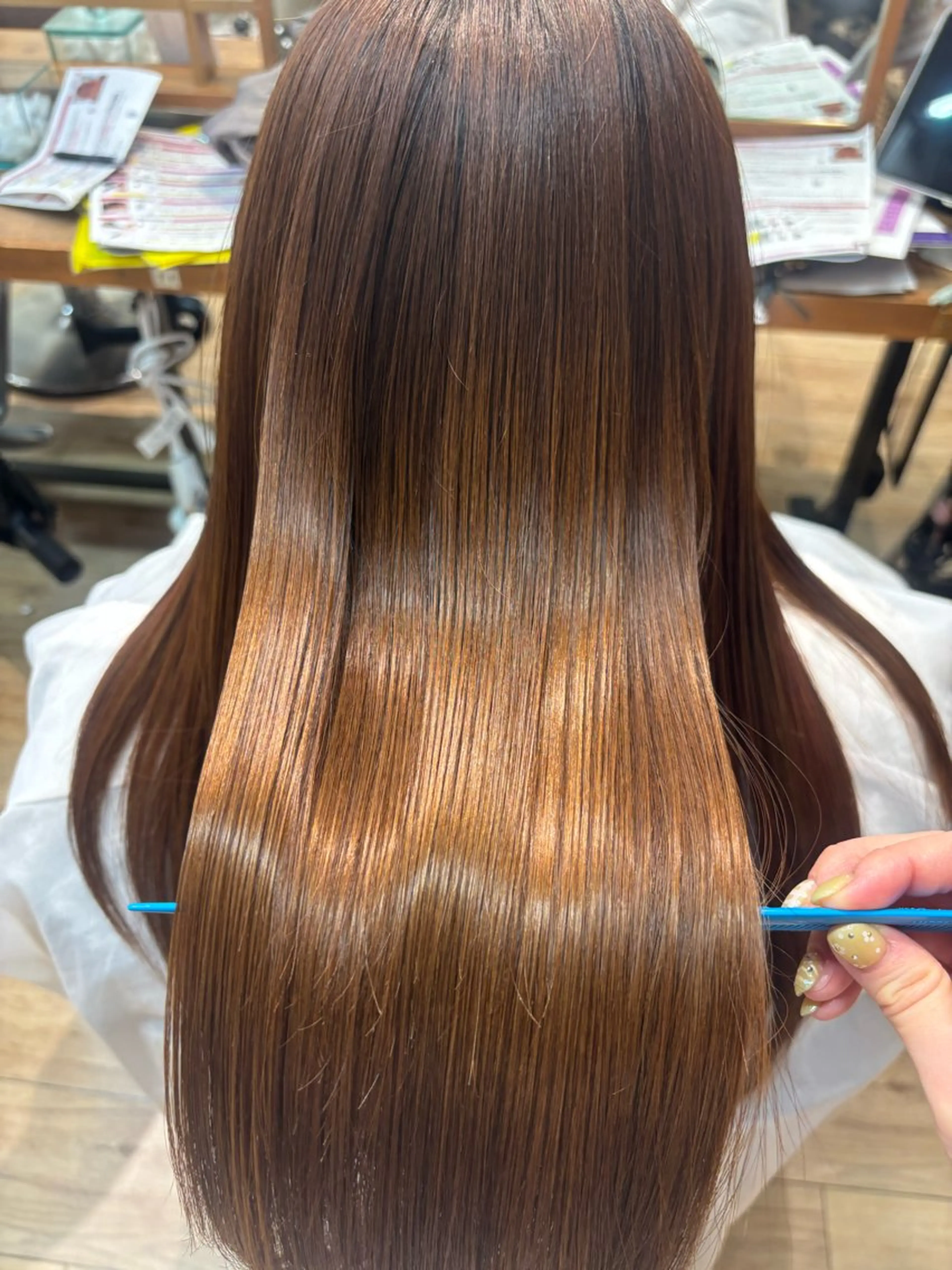 ロング 縮毛矯正 ゆうこ🍀髪質改善/ ストレート/艶カラーのヘアスタイル