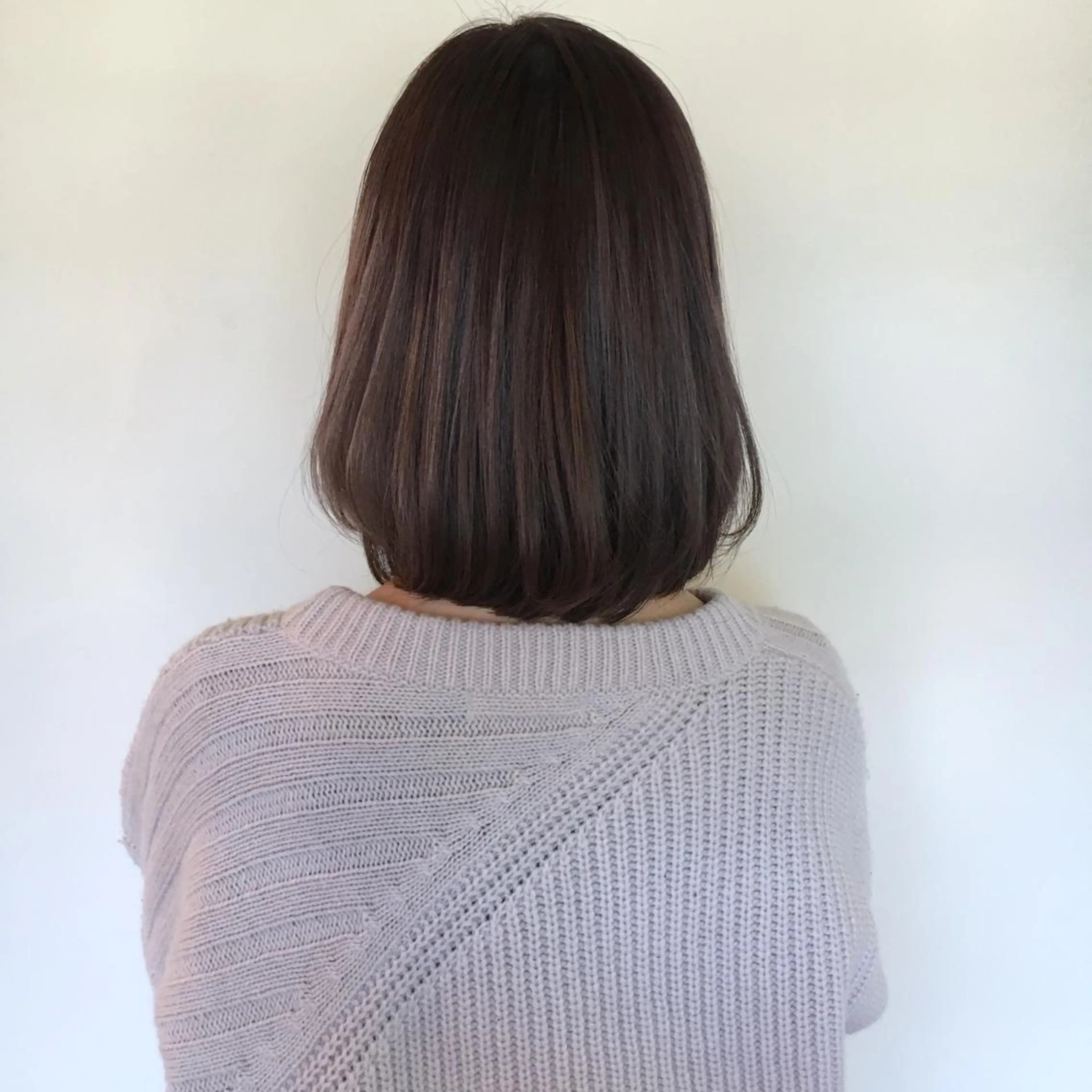 ミディアム カラー ボブ 薬院:今泉/上川美幸 小顔ボブ/暗髪カラーのヘアスタイル