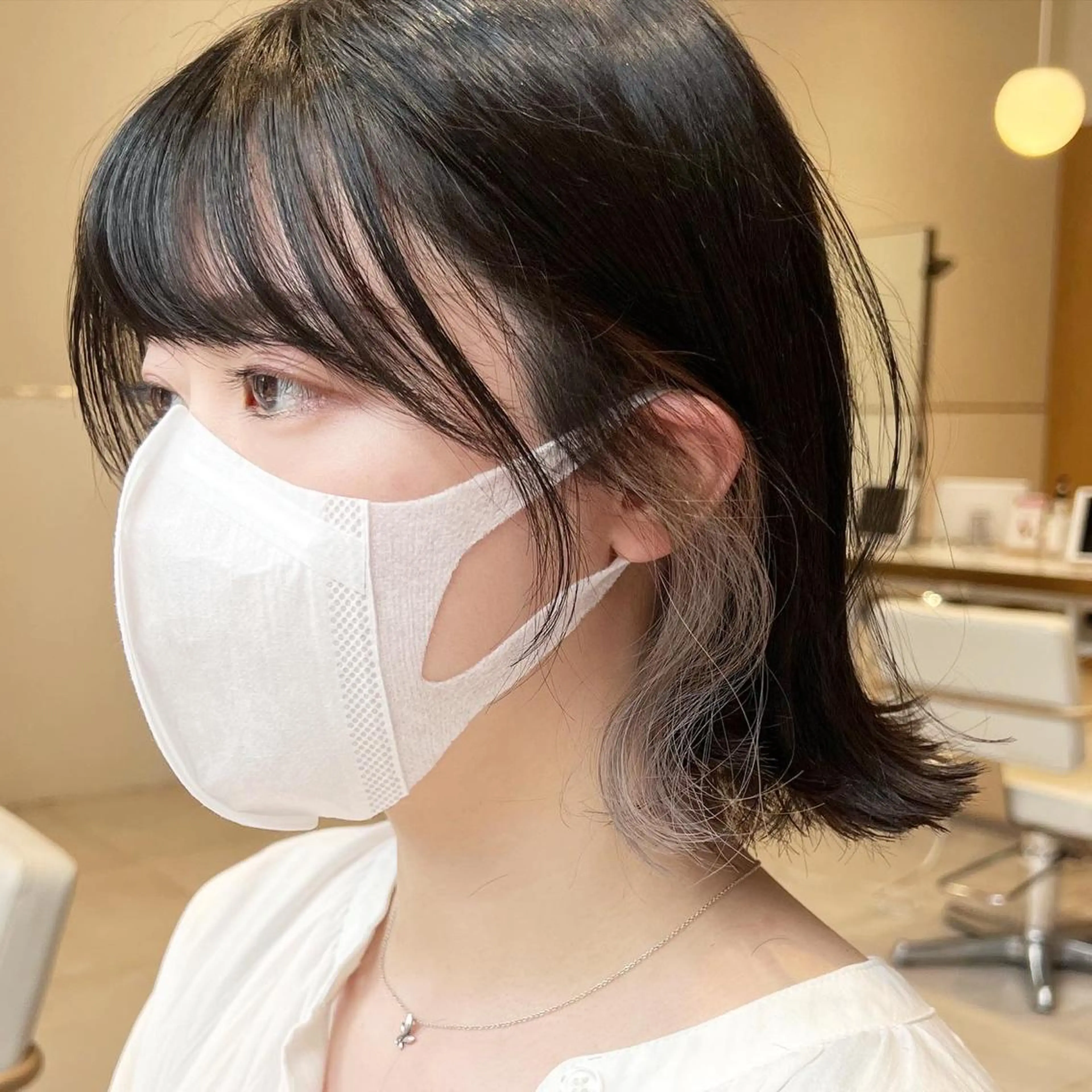 ミディアム カラー ベージュカラー 透明感カラー グレージュ ボブ カット ヘアカラー トリートメント レイヤー専門家 ダブルカラー修のヘアスタイル