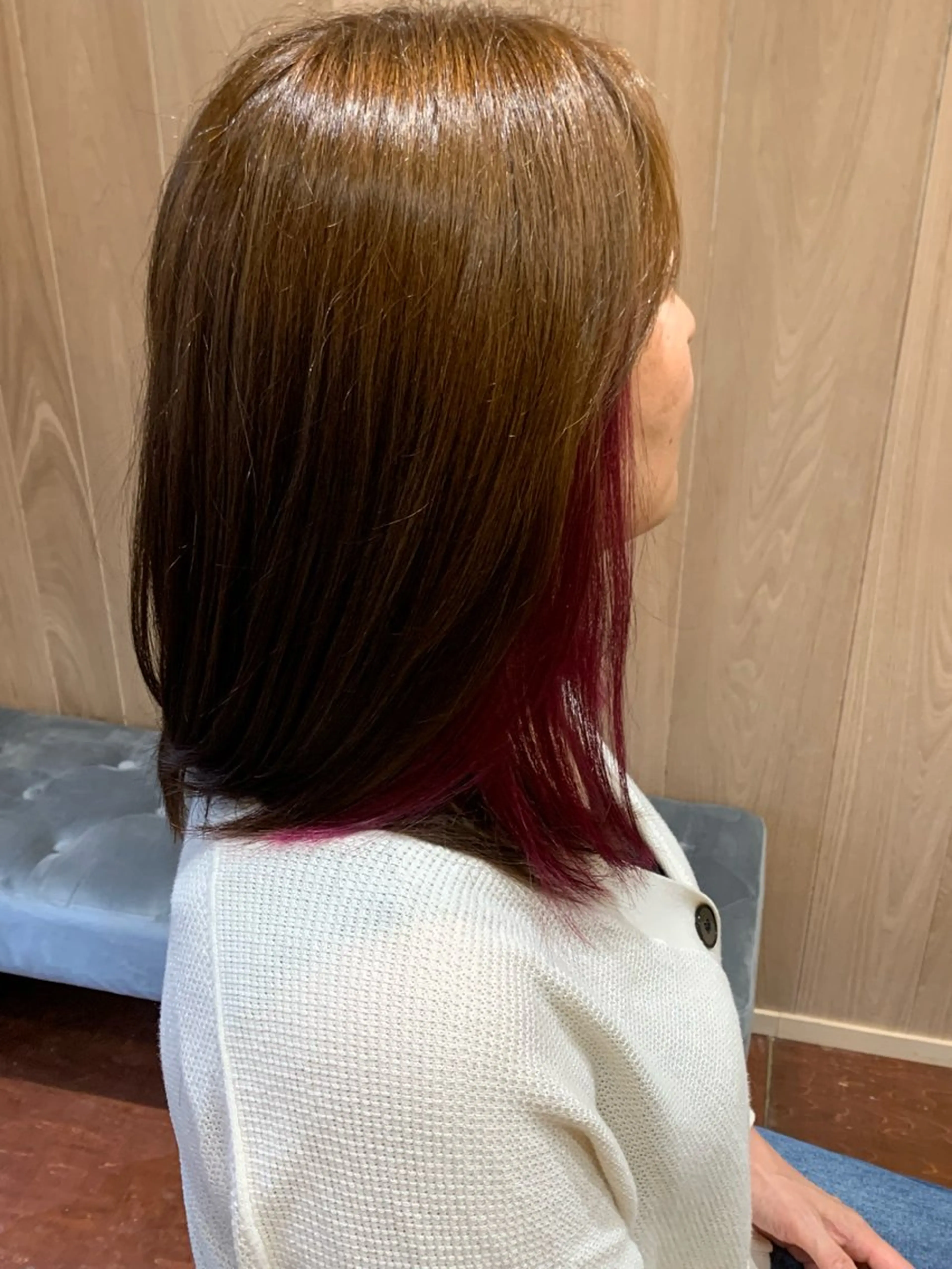 カラー インナーカラー ルプラボウ/艶カラー /縮毛矯正/いくとのヘアスタイル