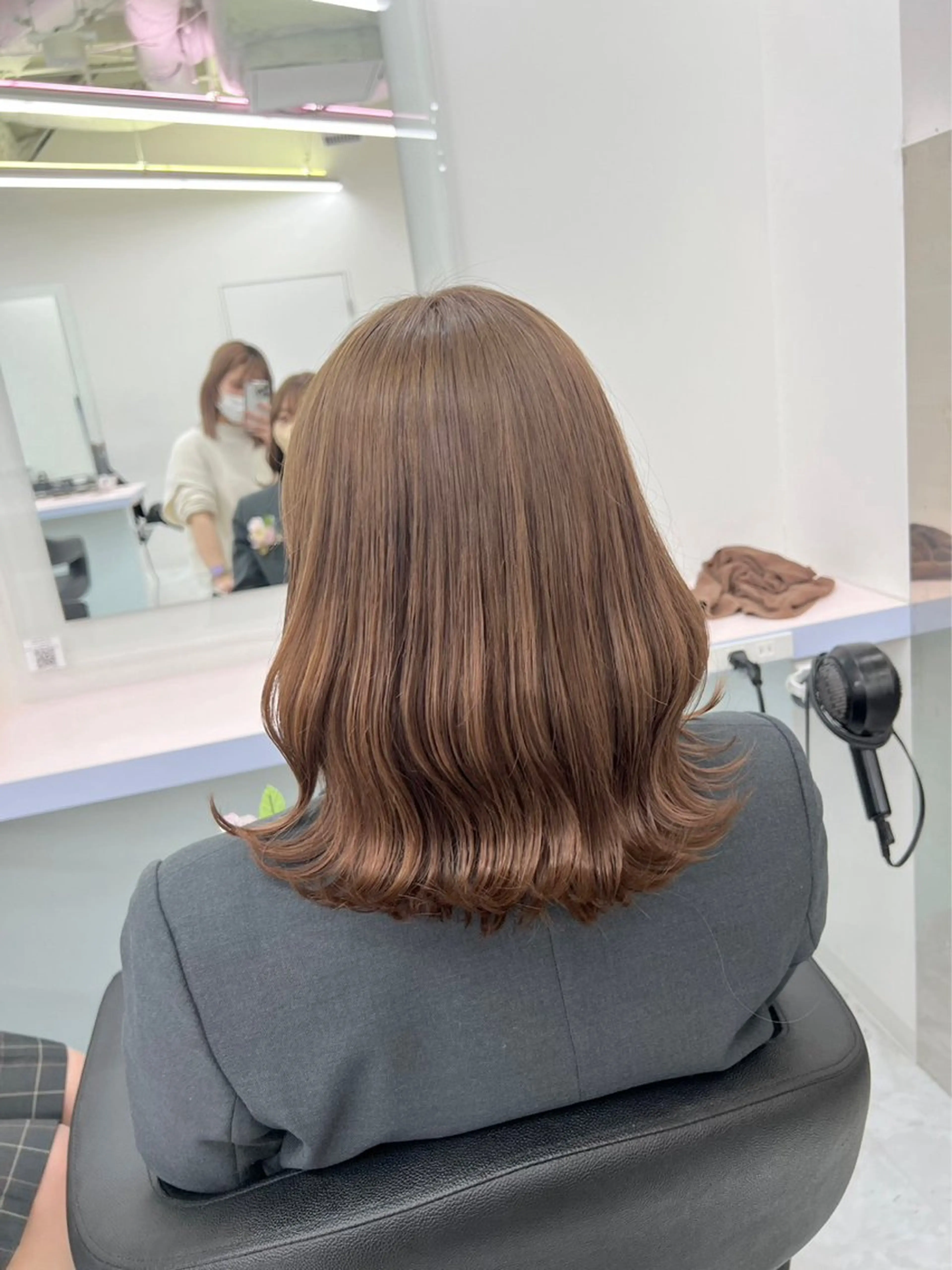 ミディアム カラー パーマ ヘアアレンジ メンズ 🤍透明感カラー🤍 似合わせ🤍AINEのヘアスタイル