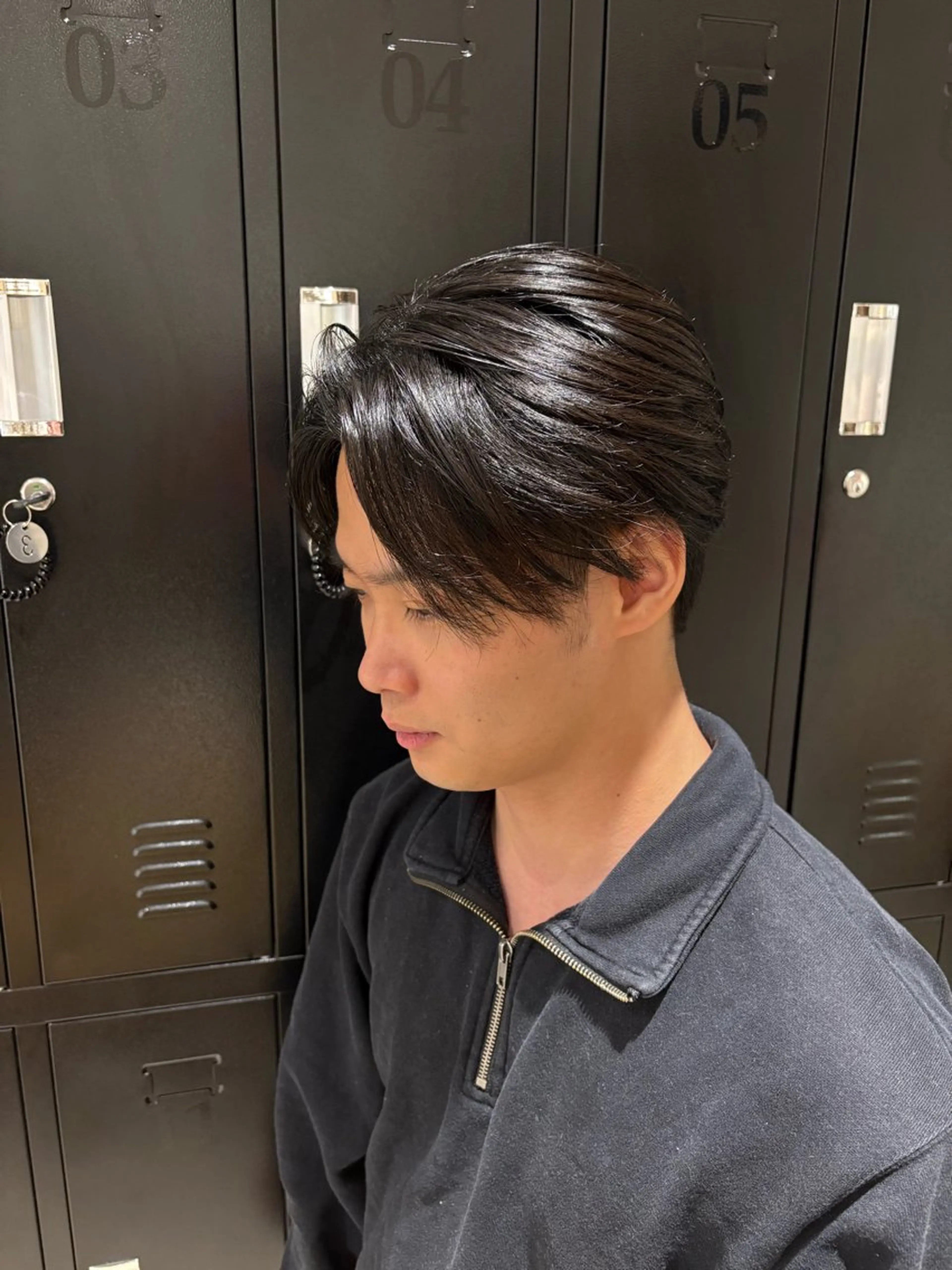 メンズ センターパート カット 大澤 琉聖のヘアスタイル