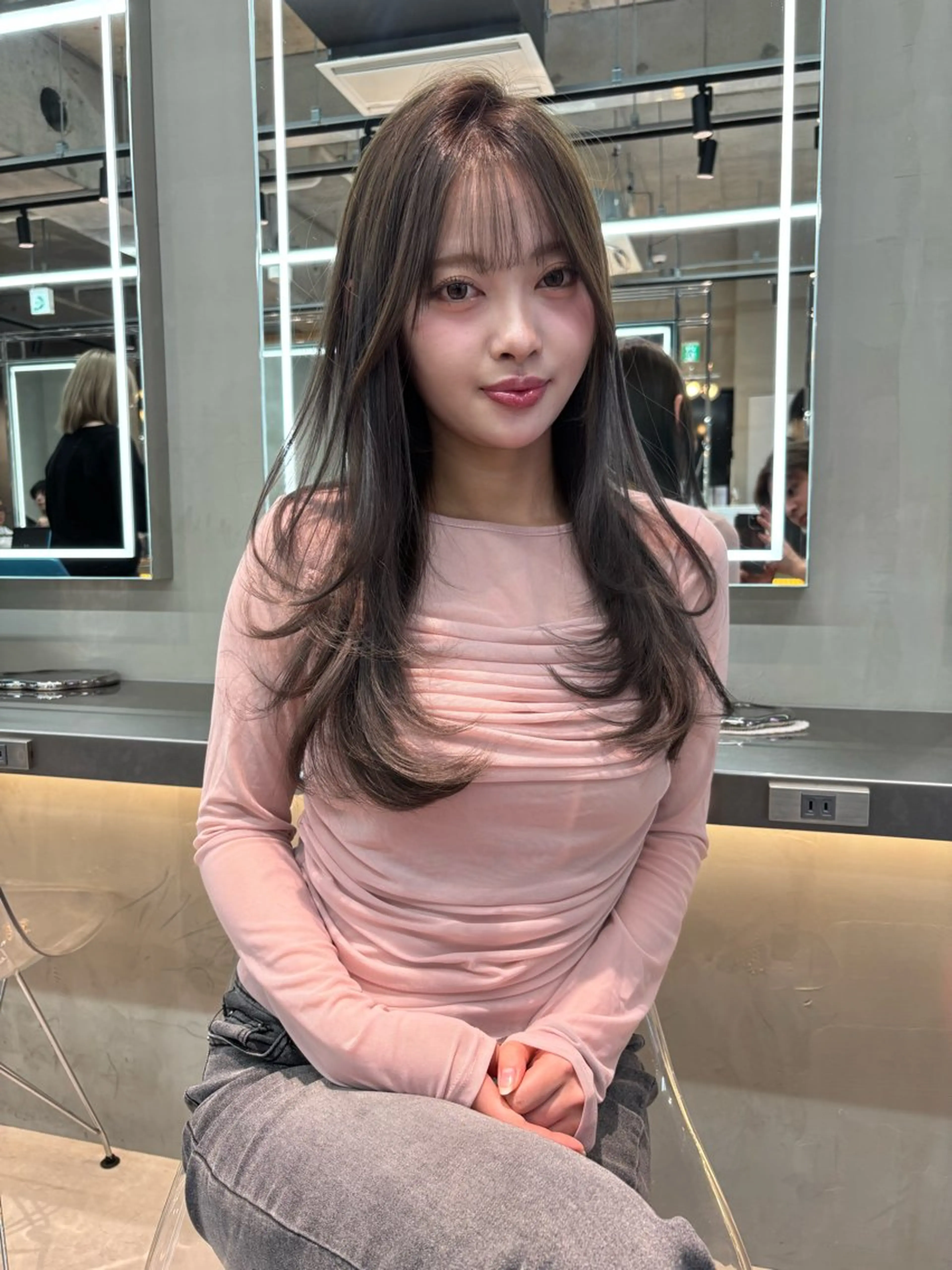 ロング カラー 髪質改善 レイヤーカット 縮毛矯正 カット ヘアカラー トリートメント 【博多髪質改善】 吉村　清志のヘアスタイル