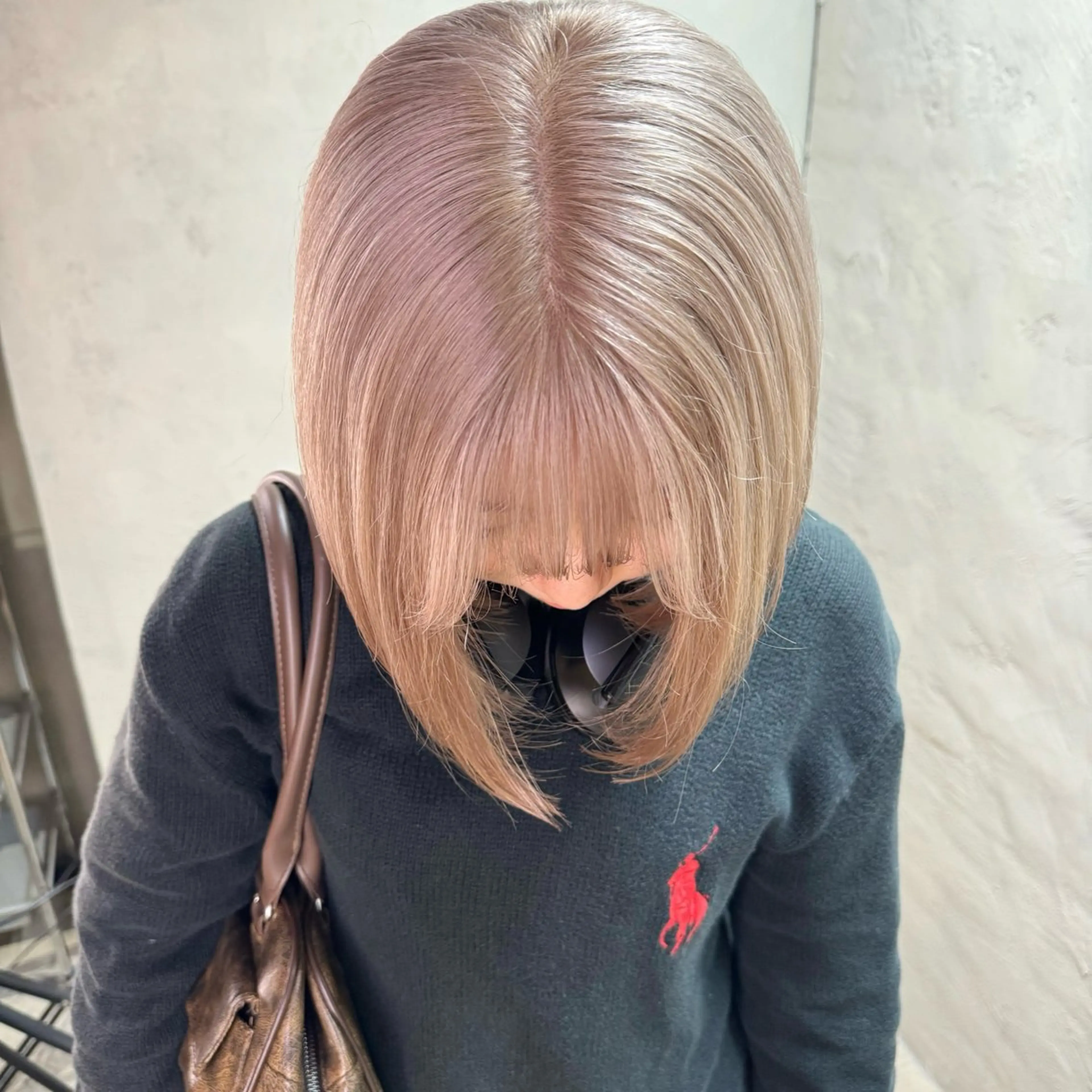 ショート カラー ベージュカラー ホワイトベージュ ヘアカラー トリートメント ボブ×柔らかいカラー 🩰misaki𓍼のヘアスタイル