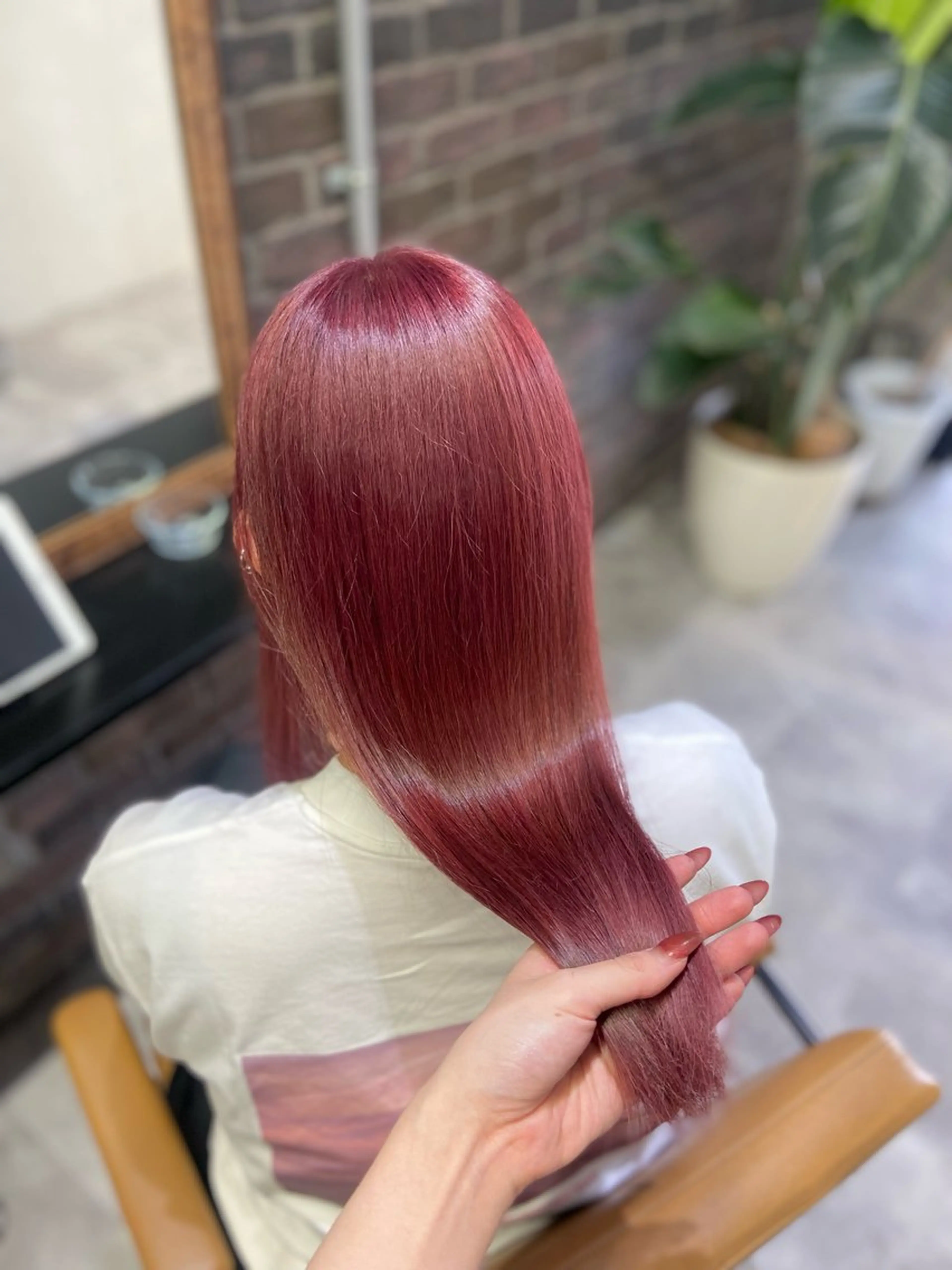 U22限定♡🍒暖色カラー限定🍒♡ケアブリーチ使用【ダブルカラー➕クイックトリートメント】の写真