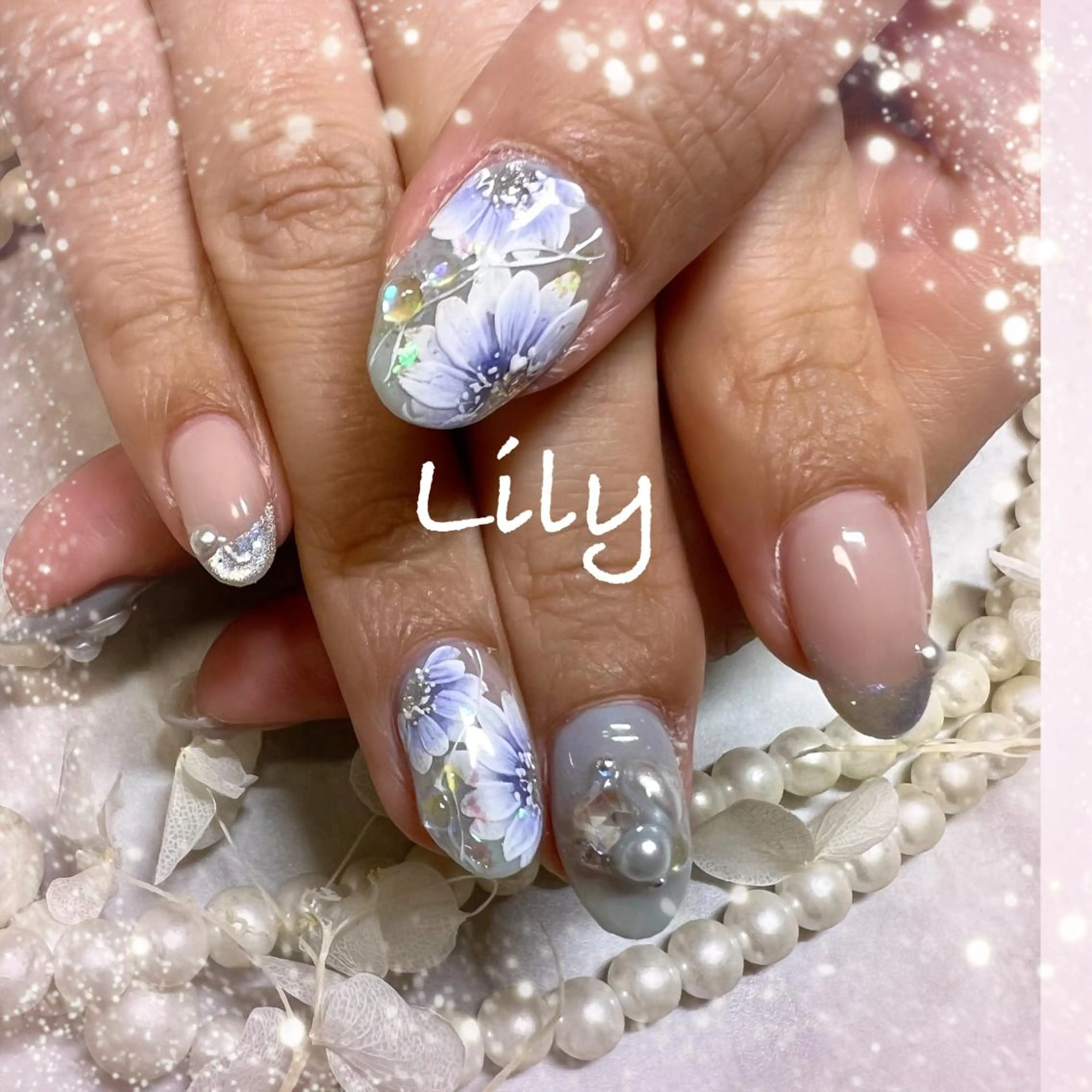 ネイル ハンドネイル Lily*nail 🌻Mii🌻のネイルデザイン