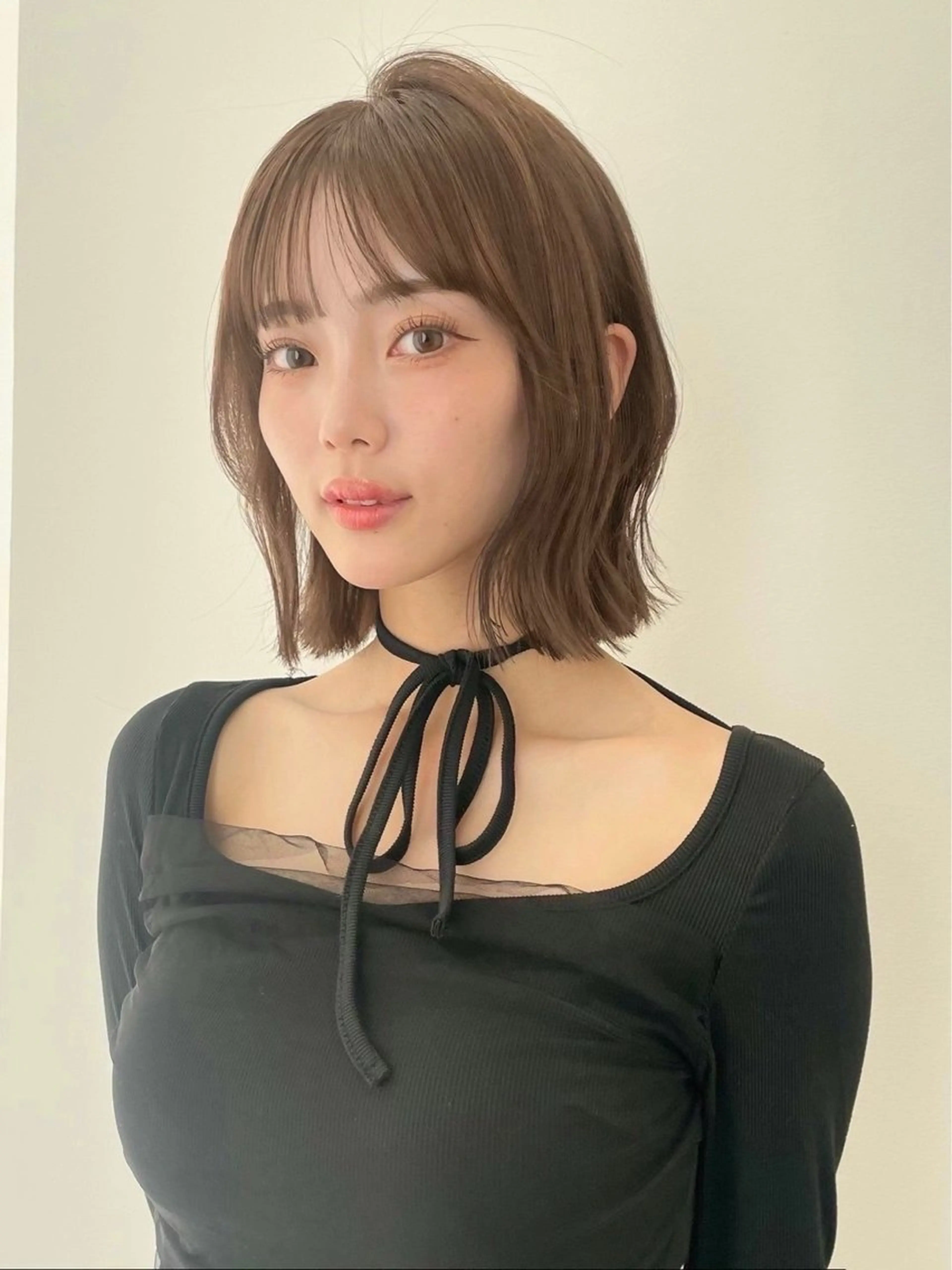 🉐ミニモ限定🉐【☘️似合わせカット＋ケアカラー💡】ボブカット/レイヤーボブ/ベージュカラーの写真