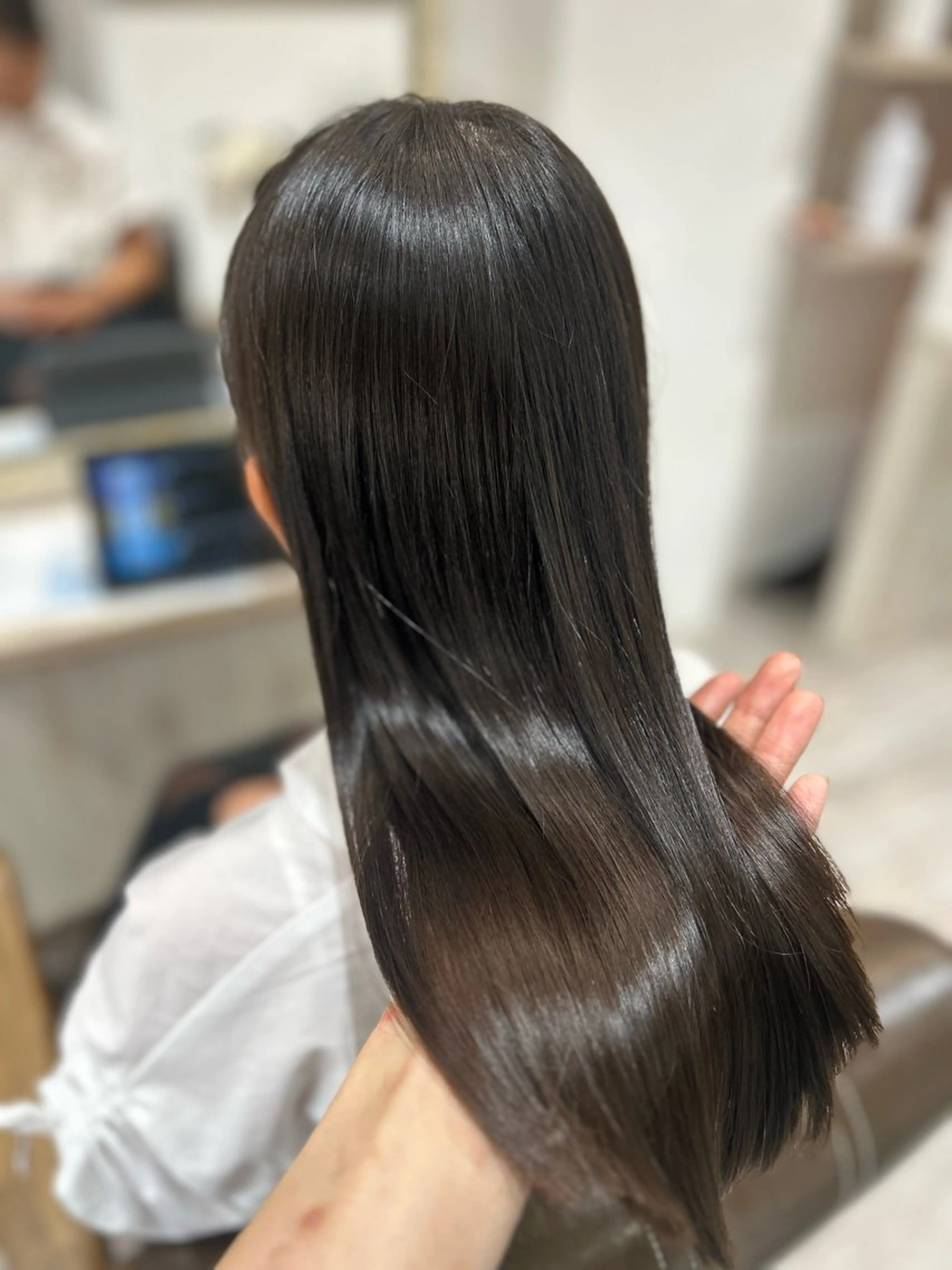 ミディアム パーマ 縮毛矯正 堀 大輔のヘアスタイル