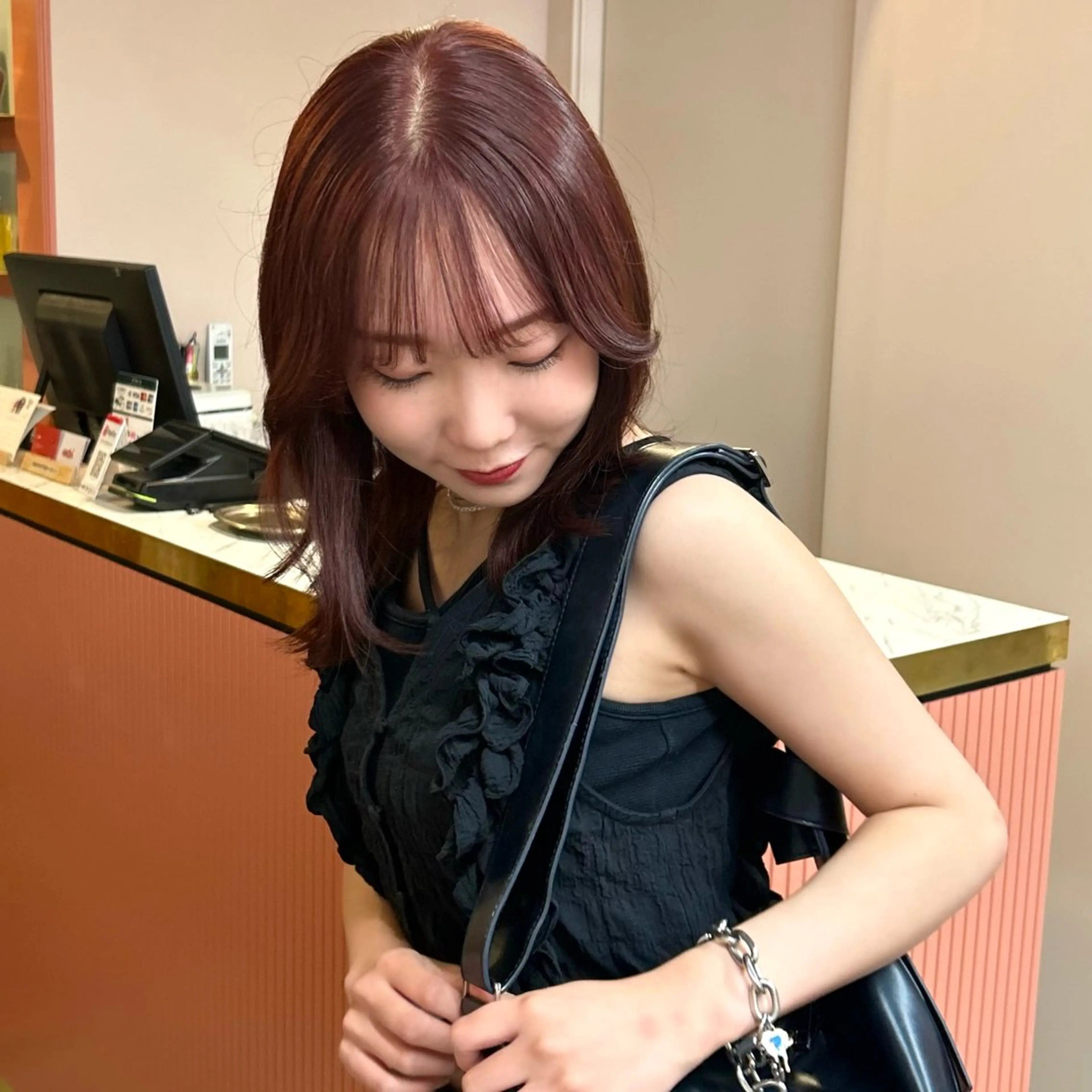 ミディアム カラー ヘアカラー MUKU リカのヘアスタイル