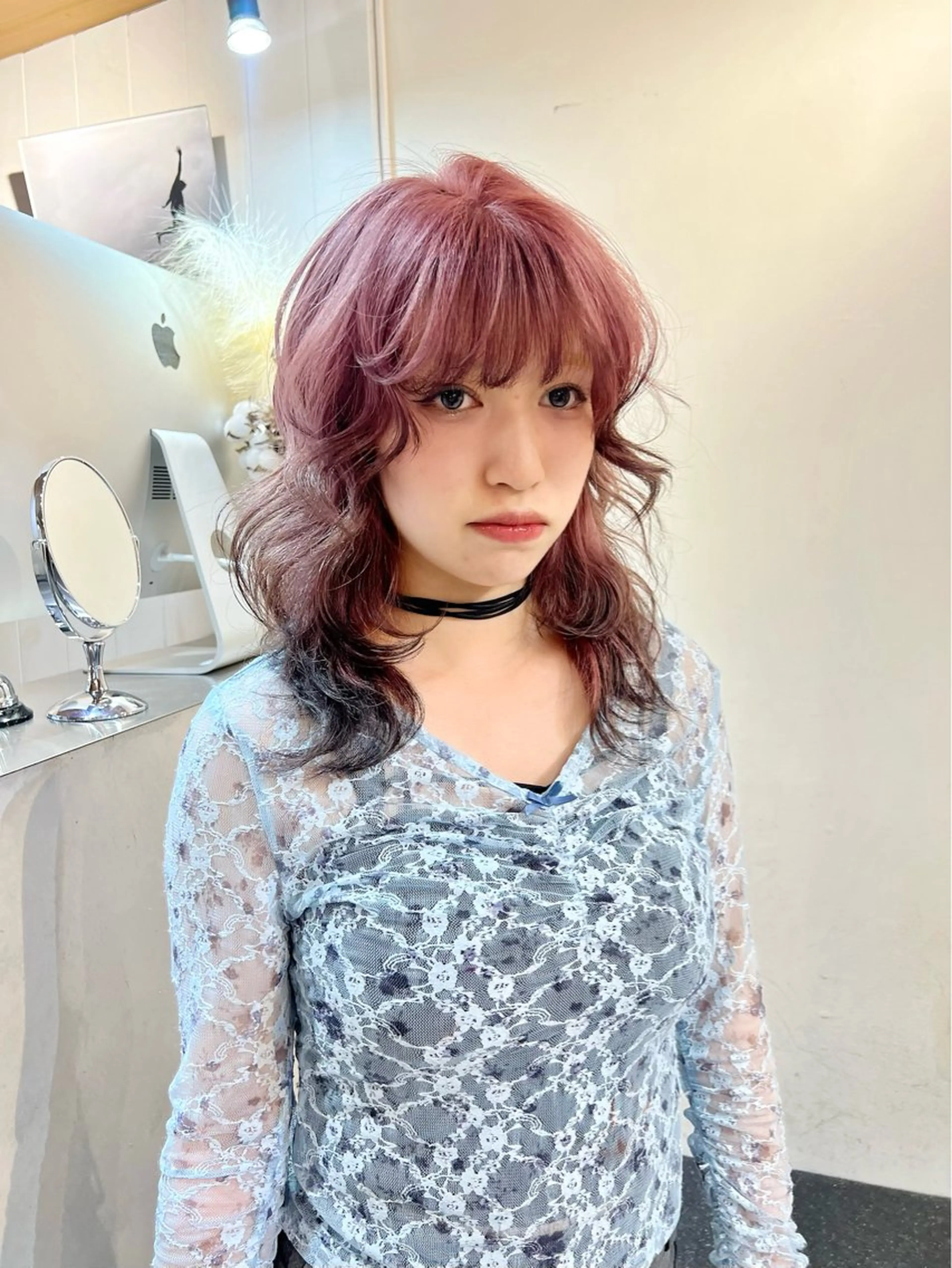 セミロング ヘアカラー 暖色カラー/レイヤー カット☁️MEI☁️のヘアスタイル