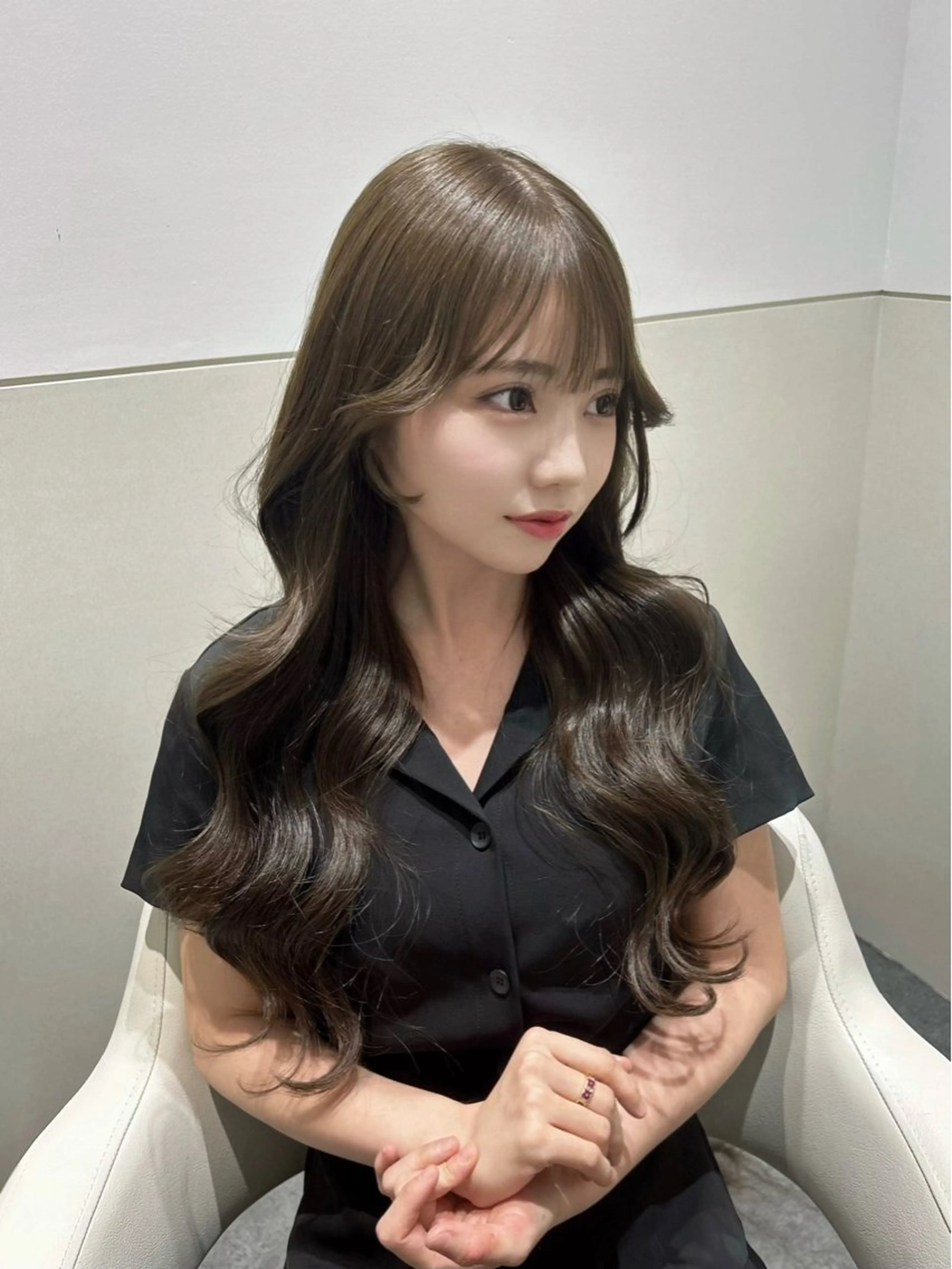 セミロング カラー 🩷韓国ヘア/ヨシン モリ🩷Maikaのヘアスタイル